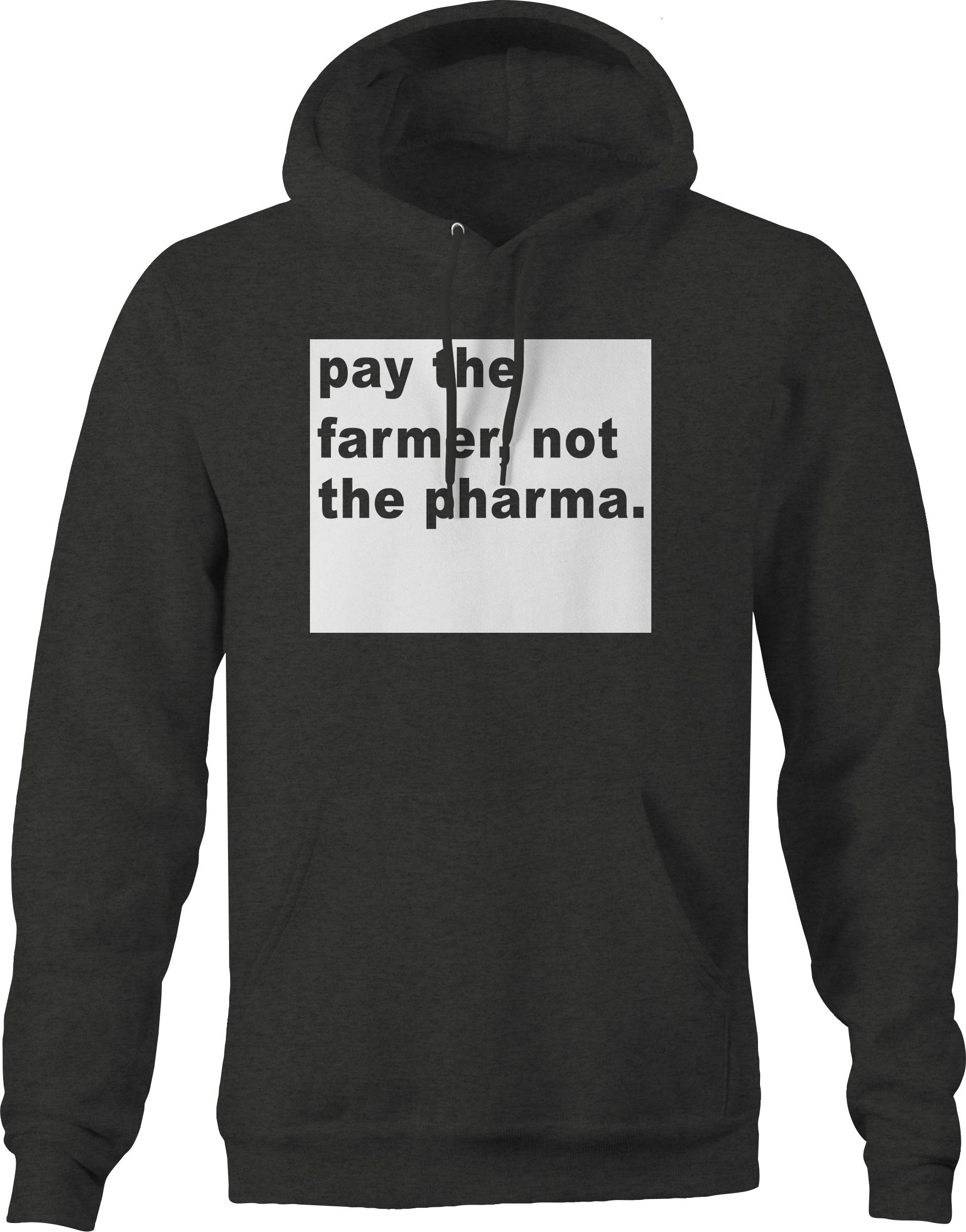 Pay The Farmer Not The Pharma - Premium Men's Hoodies for Small Business Owners | Soft Gray Pullover Hoodie for Casual Wear, Work & Outdoor Activities
