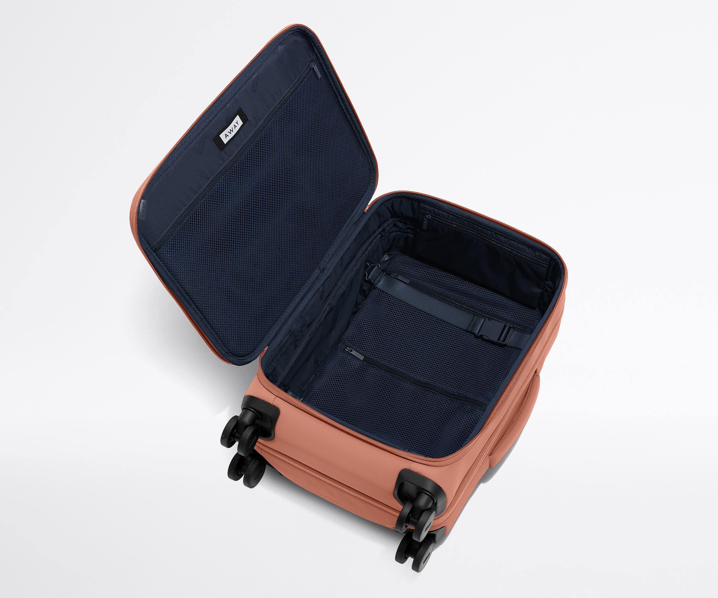 Premium Softside Carry On Luggage in Clay Pink - Lightweight & Spinner Wheels for Travel, Business Trips & Weekend Getaways
