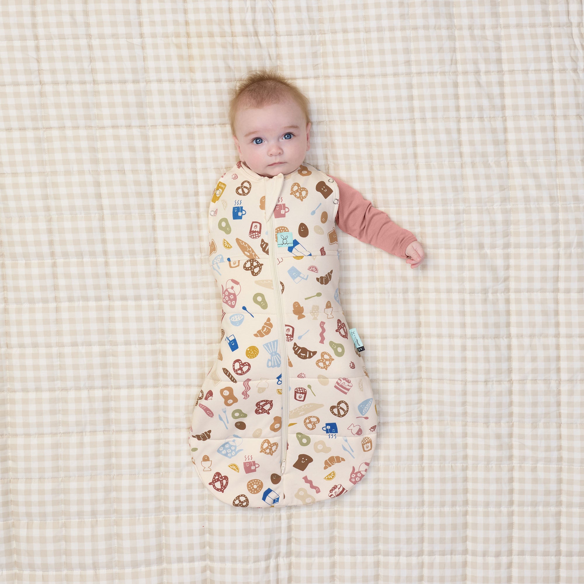 ErgoPouch Cocoon Zip Swaddle Bag 2.5 TOG - Premium Baby Sleep Sack for Newborns & Infants - Perfect for Nursery, Daycare & Travel - Bon Appetit Collection