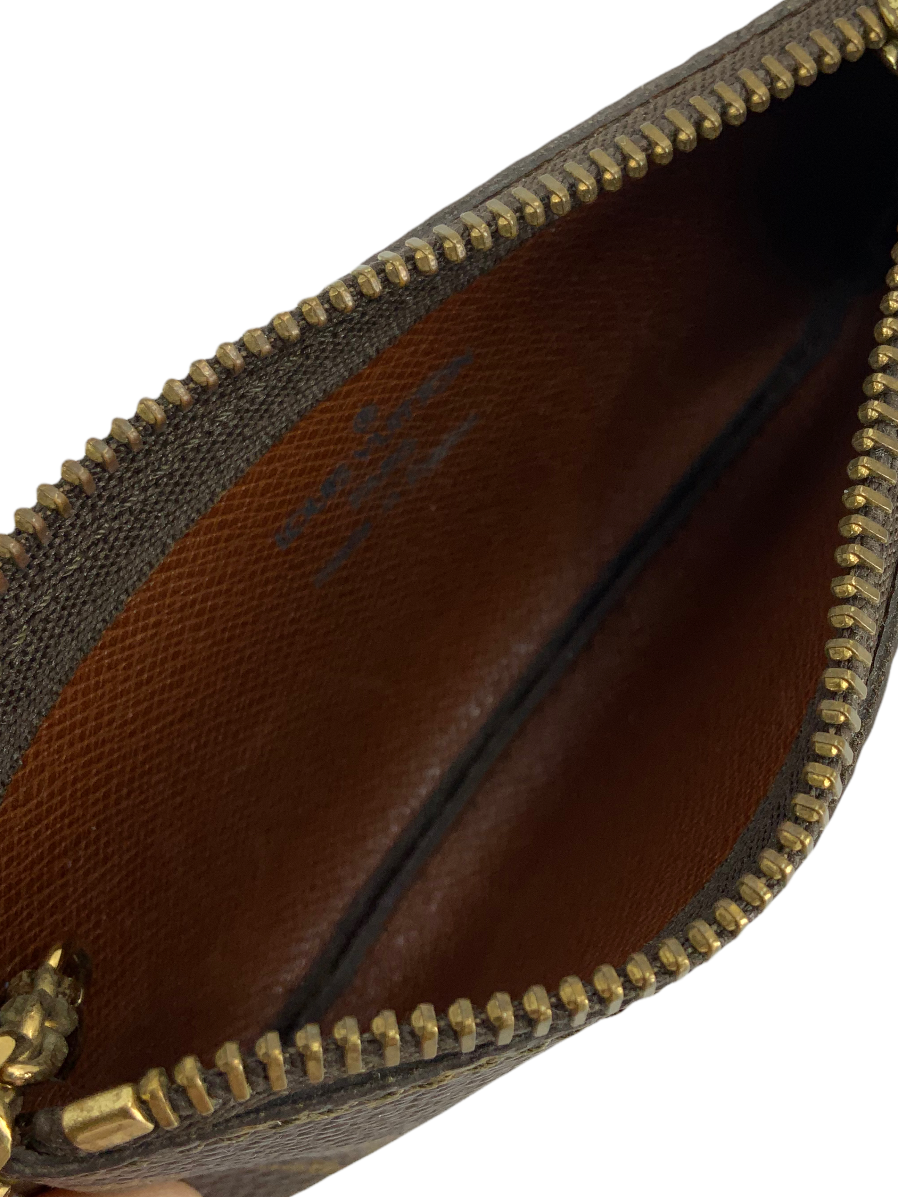 Louis Vuitton Monogram Key Pouch - Genuine Leather Keychain Wallet for Women & Men - Perfect for Keys, Cards & Small Essentials | Gift Idea for Travel & Daily Use