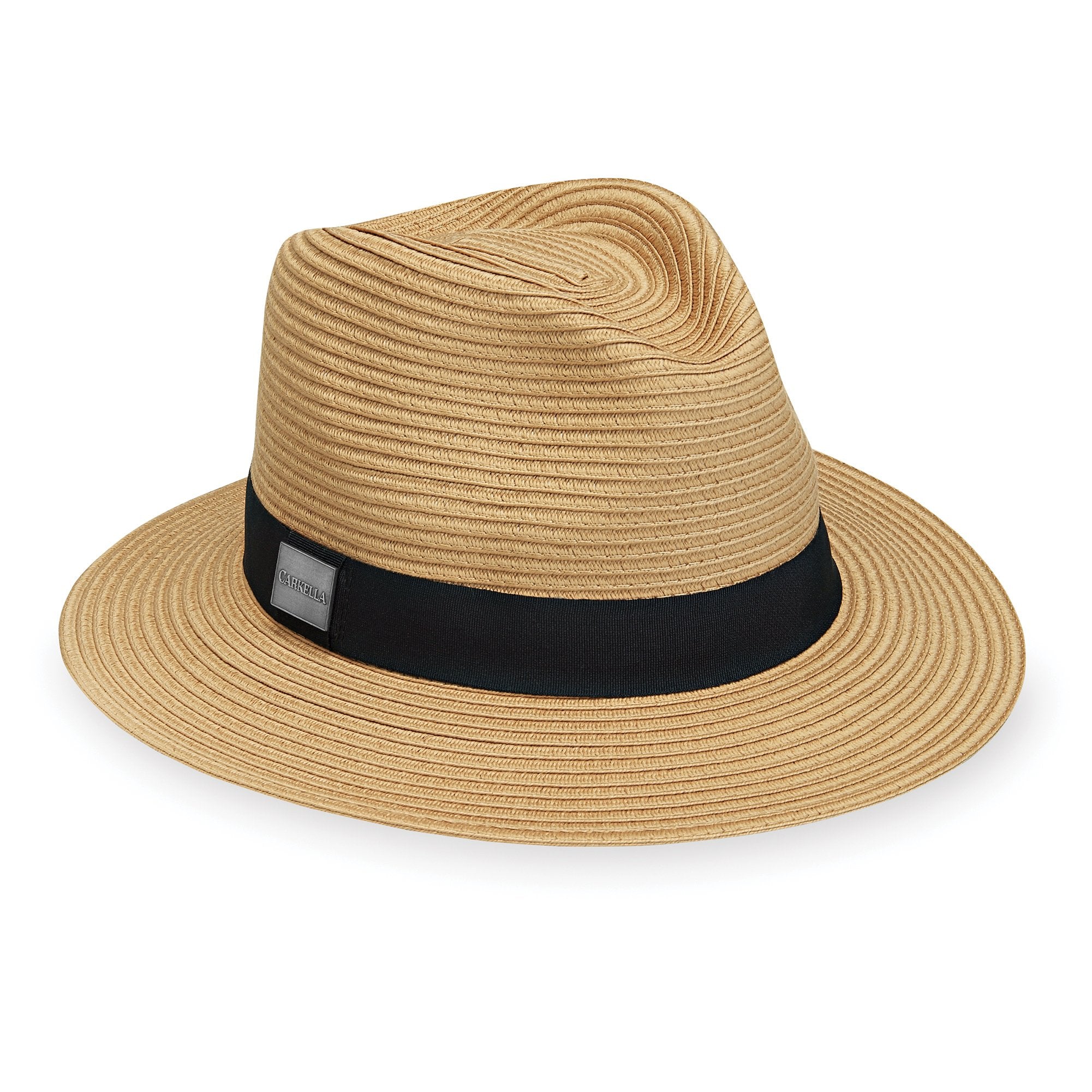 Carkella Palm Beach Fedora Hat for Men & Women - Classic Summer Straw Hat with Wide Brim - Perfect for Beach, Pool, and Outdoor Activities