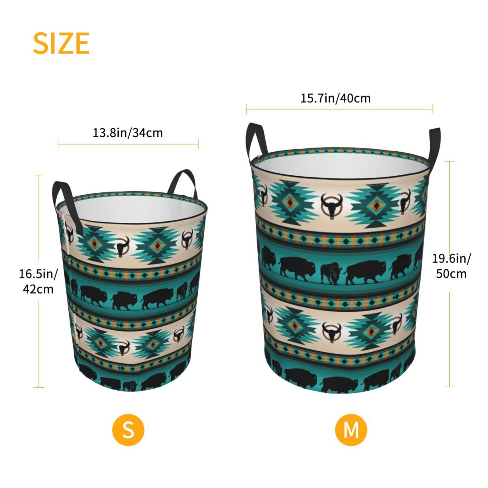 Native American Laundry Hamper - Extra Large Woven Clothes Basket for Dirty Laundry Storage | Perfect for Bedroom, Closet & Laundry Room Organization
