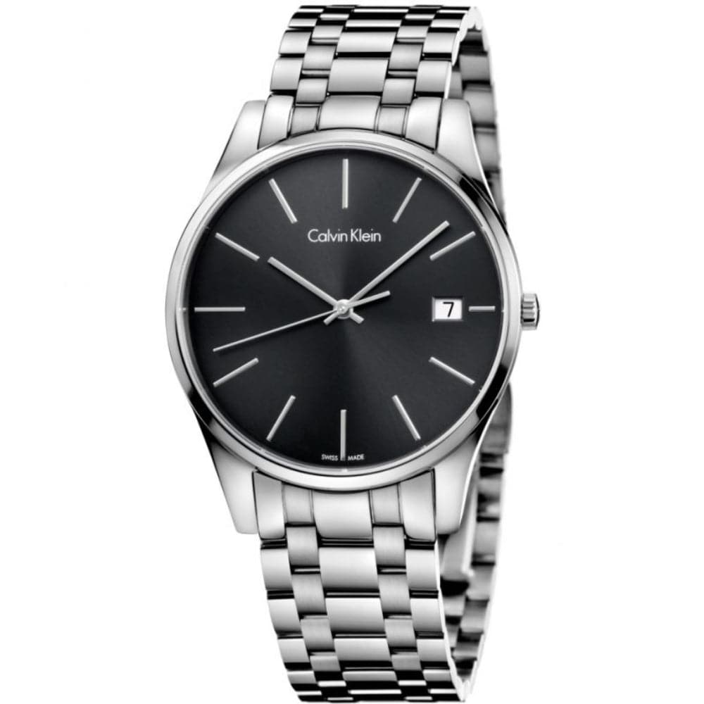 Calvin Klein K4N21141 Men's Watch - Modern Minimalist Design, Stainless Steel Case & Leather Strap - Perfect for Business, Casual & Formal Occasions
