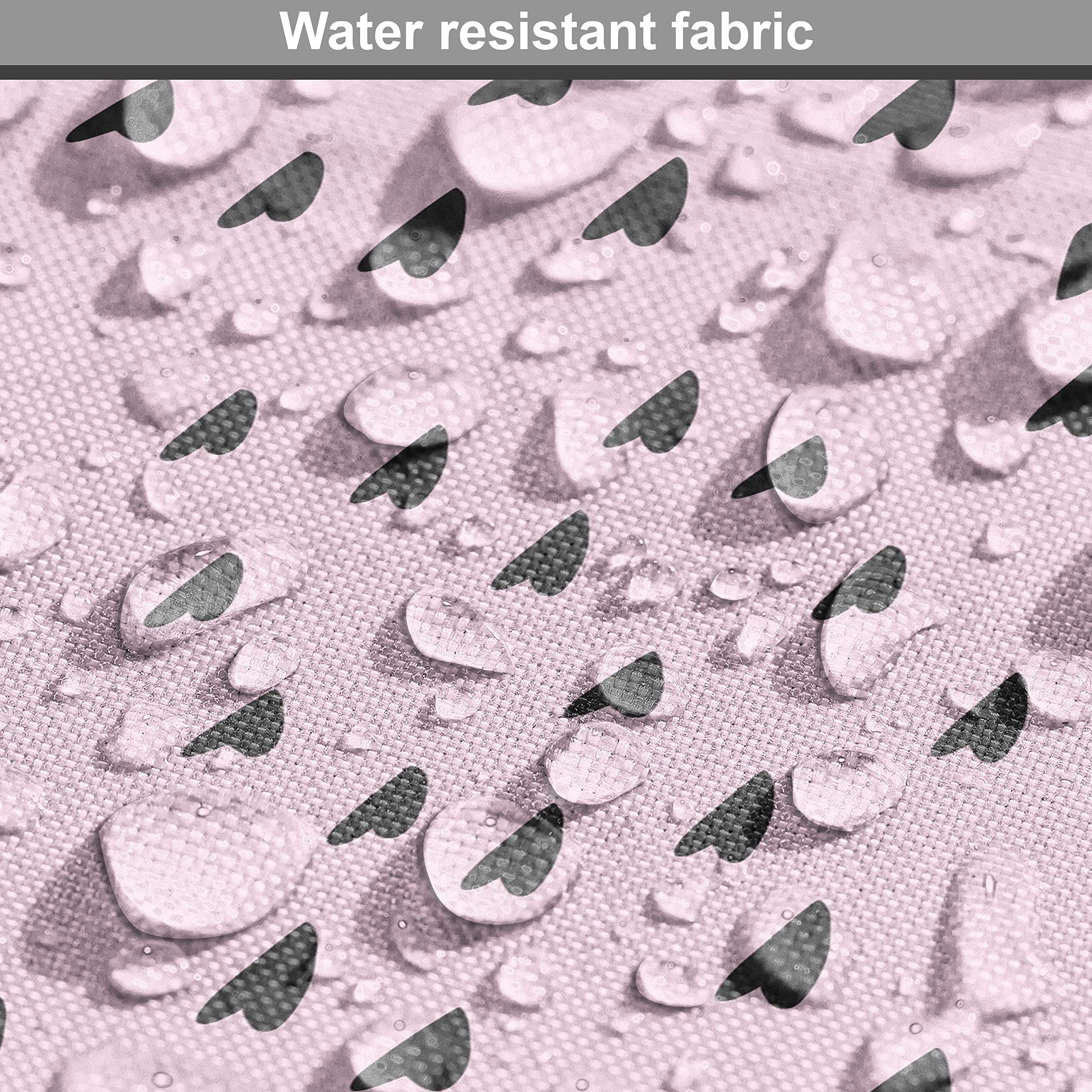Ambesonne Valentine's Day Heart Fabric by The Yard - Romantic Simplistic Pattern for Upholstery, Home Decor & DIY Crafts - 10 Yards Pale Pink & Dark Taupe - Perfect for Throw Pillows, Table Runners & Bedding Accents