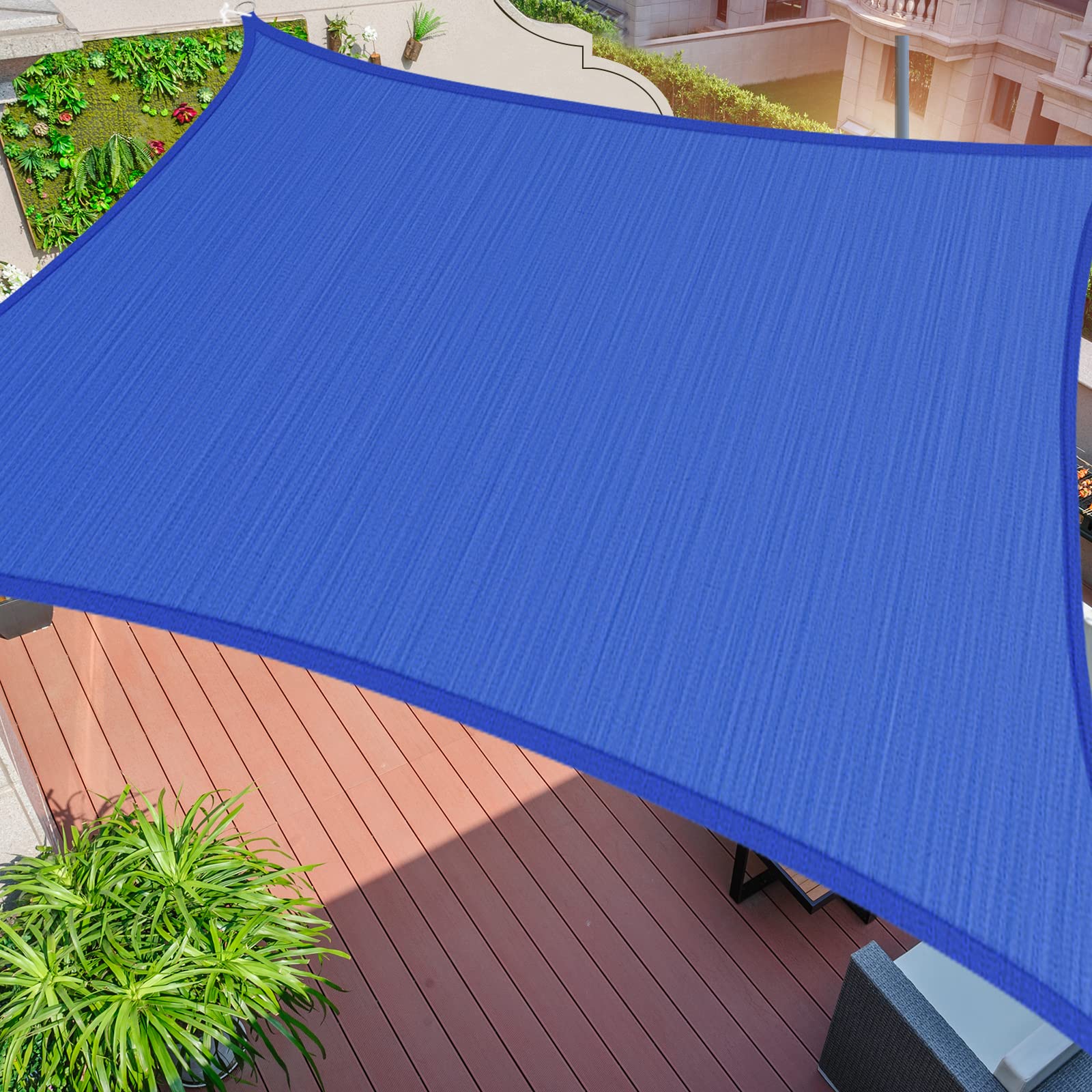 12' x 16' UV Block Sun Shade Sail - 185 GSM Thicker Outdoor Canopy Cover for Patio, Deck, Pergola, Garden & Backyard | Perfect for Sun Protection, Outdoor Relaxation & Summer Gatherings