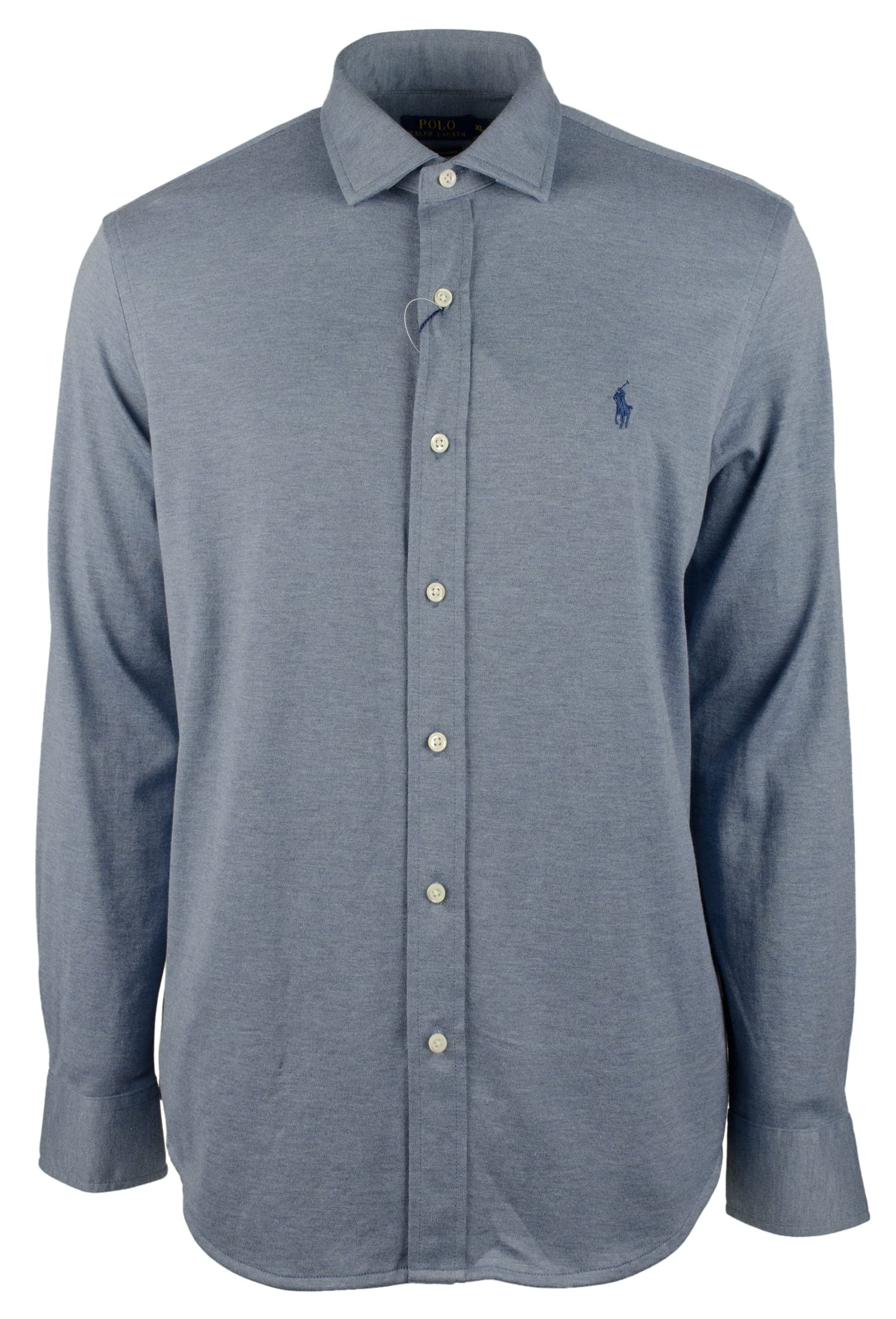Men's Casual Knit Button Down Shirt - Comfortable Stretch Cotton Blend Long Sleeve Shirt for Business Casual & Everyday Wear - Size XL (PB-XL) - Perfect for Office, Dates and Weekend Outings