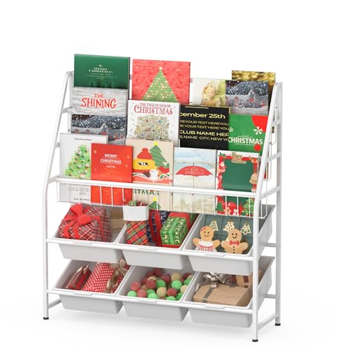 White/5-tier Bookcase for Kids
