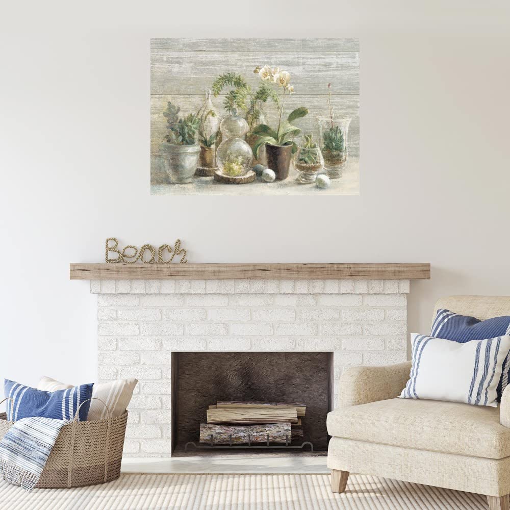 Hand-Painted Orchid Canvas Wall Art - Premium Wood Framed Greenhouse Floral Painting by Danhui Nai - 43x32 Inch Ready-to-Hang Home Decor for Living Room, Bedroom, Office - Perfect for Modern, Farmhouse & Boho Interior Design Styles