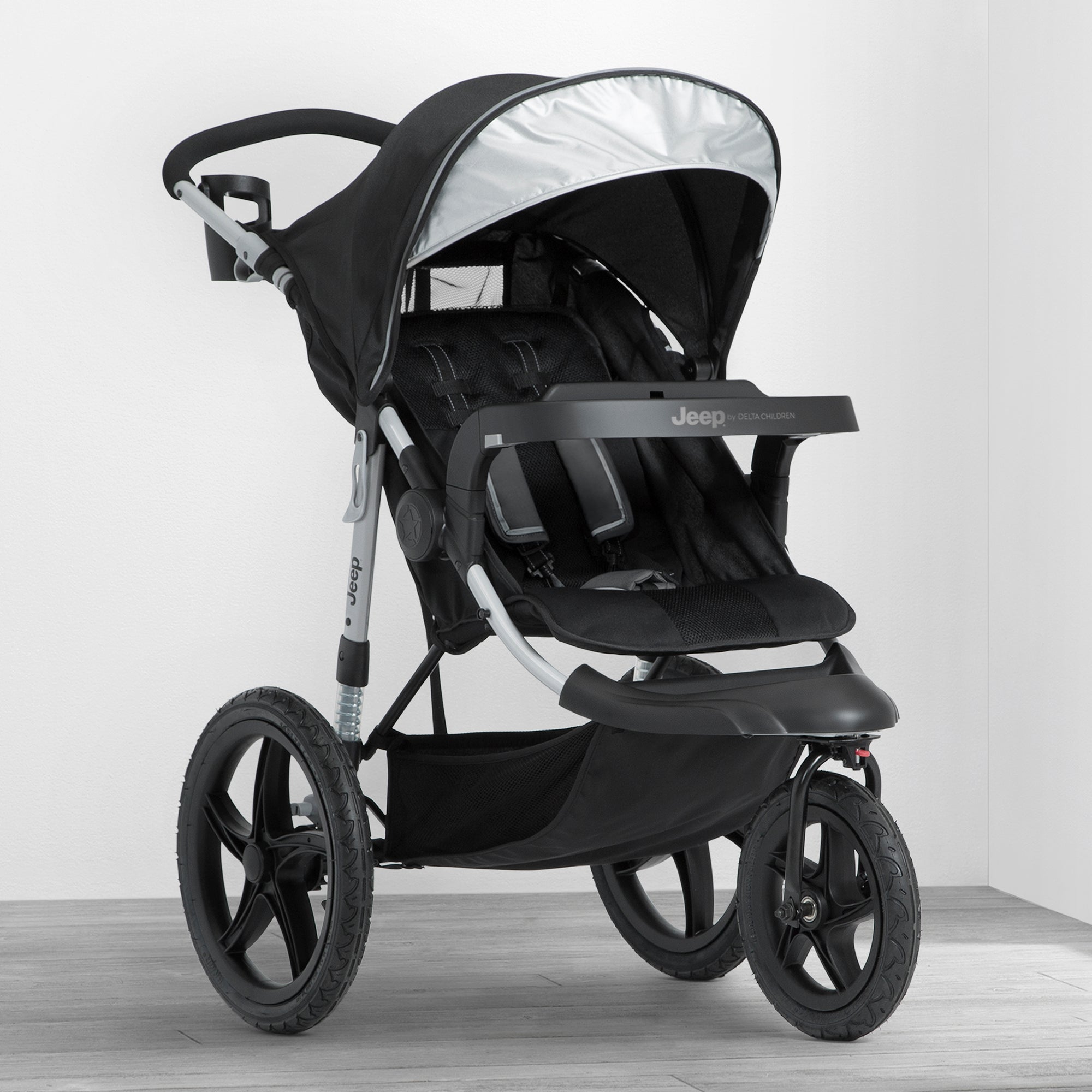 Jeep Boost Jogging Stroller - Lightweight All-Terrain Baby Jogger with Adjustable Handle & Shock Absorption for Active Parents | Perfect for Running, Hiking & Outdoor Adventures