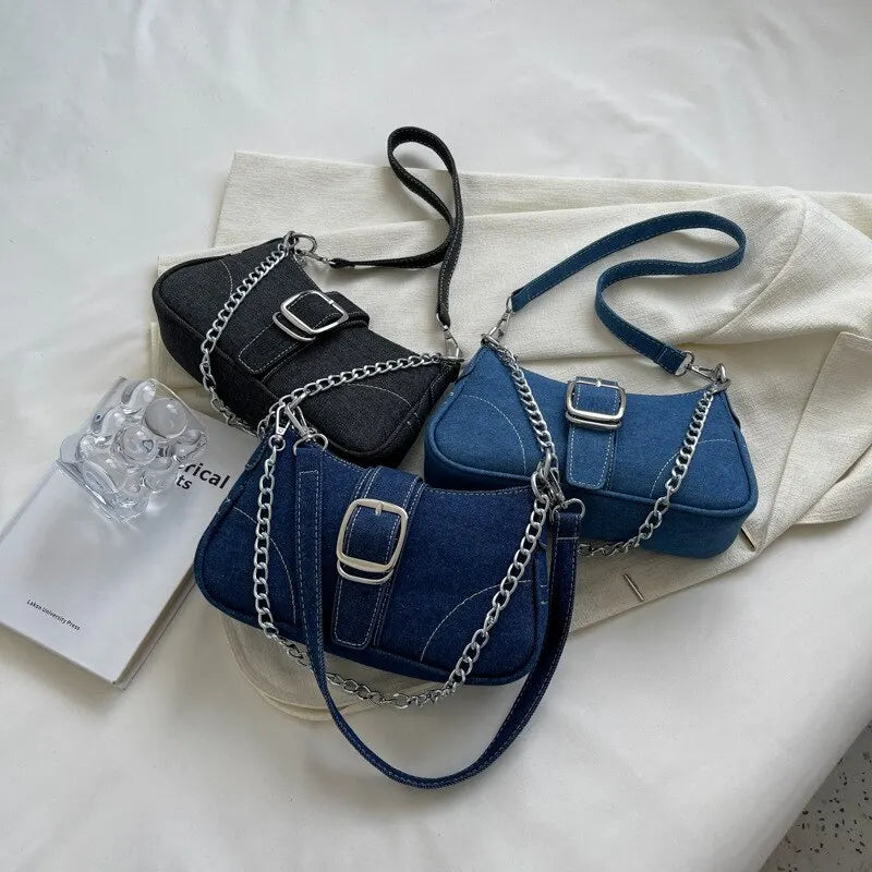 Stylish Denim Crossbody Bag for Women - Customizable Personalized Design with Premium Texture - Perfect for Casual Outings, Travel & Everyday Use