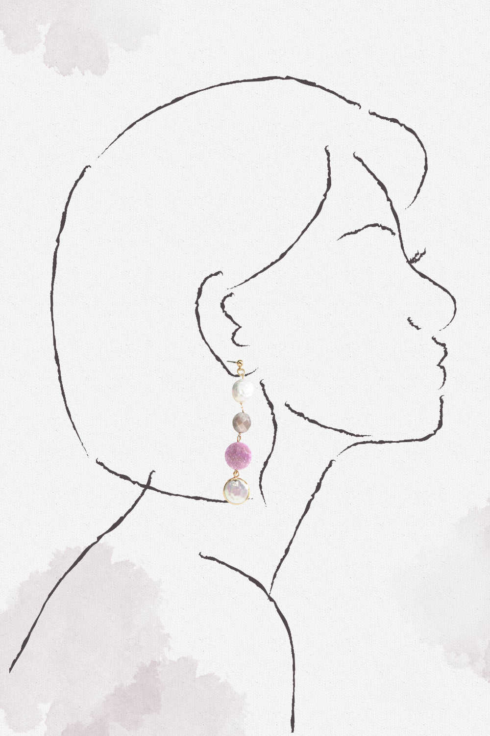 Druzy Coin Pearl Drop Earrings - Elegant Dangle Earrings for Women, Perfect for Weddings, Parties & Special Occasions