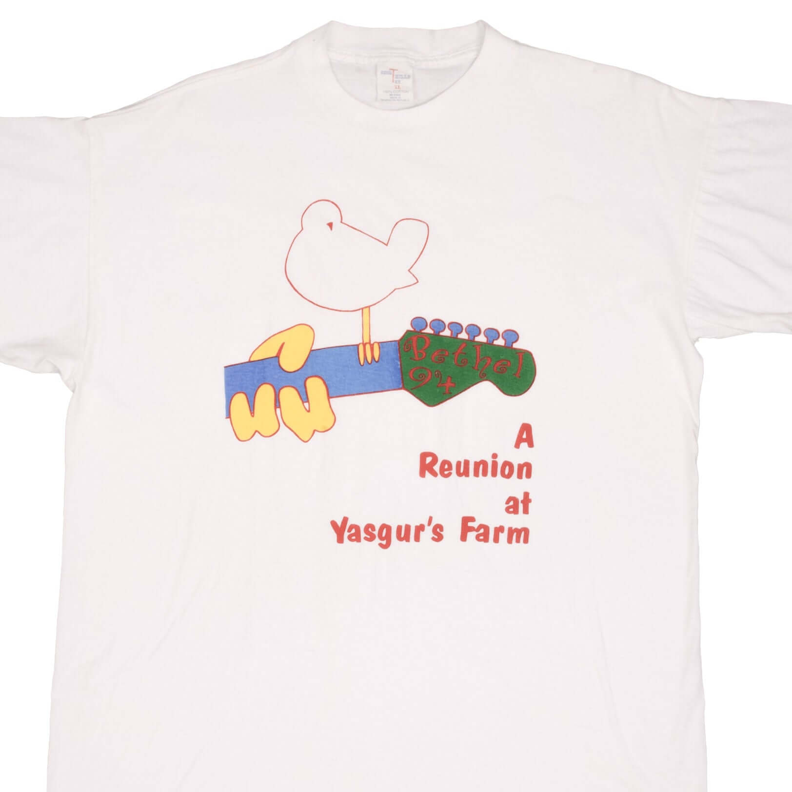 Vintage Bethel at Yasgur's Farm 1994 T-Shirt - XL Size - Retro Music Festival Tee for Concerts & Casual Wear