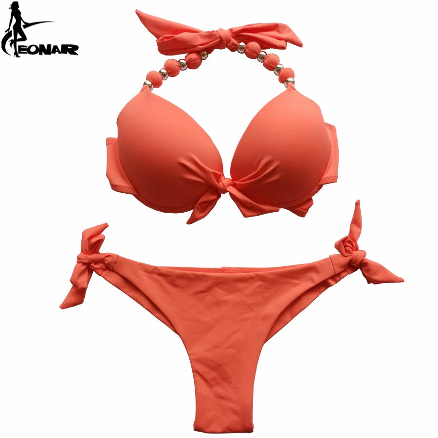 EONAR Push Up Bikini Set for Women - Sexy Brazilian Cut Bandage Swimwear with High Waist Bottom | Perfect for Beach, Pool Party & Summer Vacation