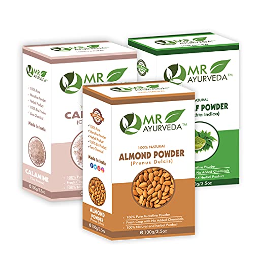 Almond Powder + Calamine Clay Powder + Neem Leaf Powder