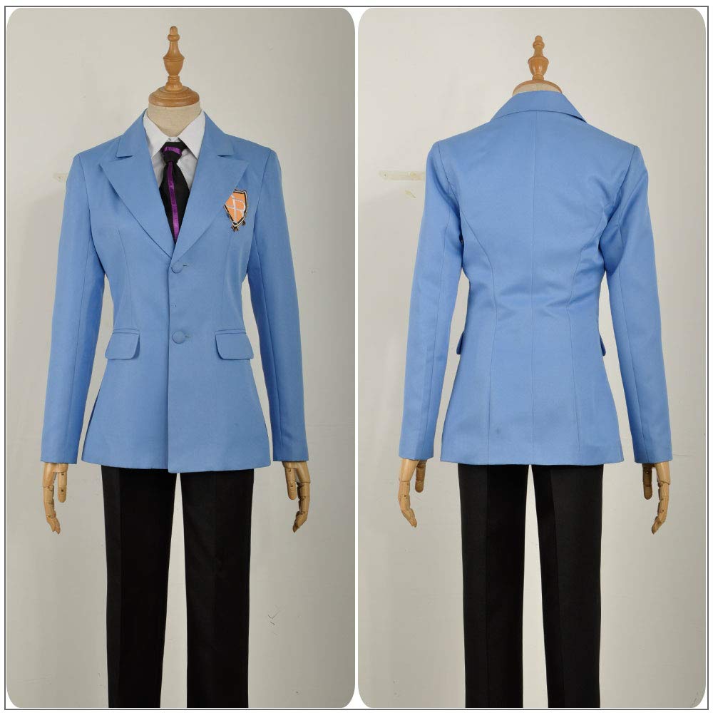 Ouran High School Fujioka Haruhi Cosplay Costume - Adult Uniform Blazer, Shirt, Pants & Tie Set for Halloween, Anime Conventions & Themed Parties