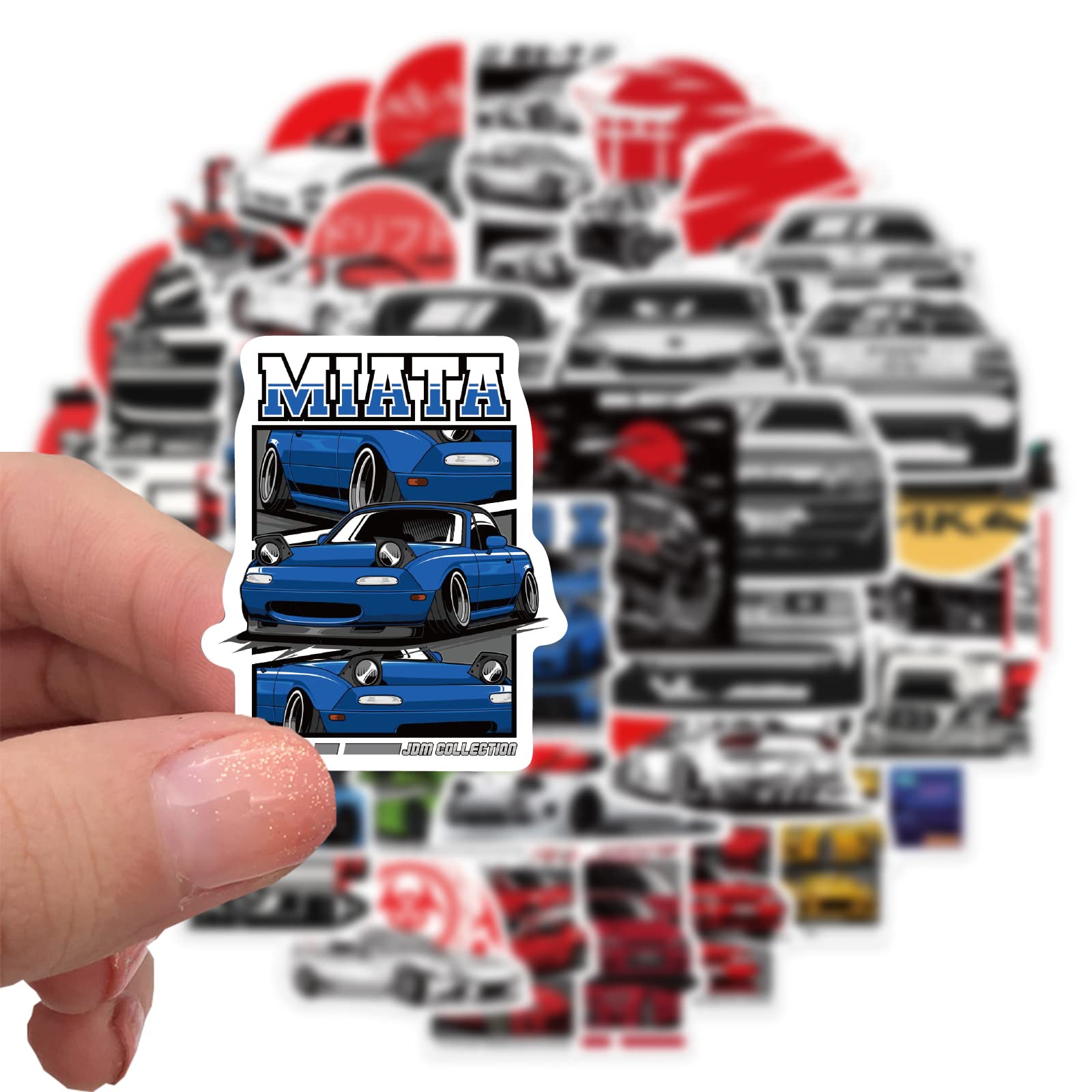 150 PCS JDM Sport Stickers - Waterproof Vinyl Decals for Cars, Laptops, Water Bottles & More - High-Quality Racing Stickers for Men, Women & Kids - Perfect for Car Enthusiasts, DIY Projects & Personalization