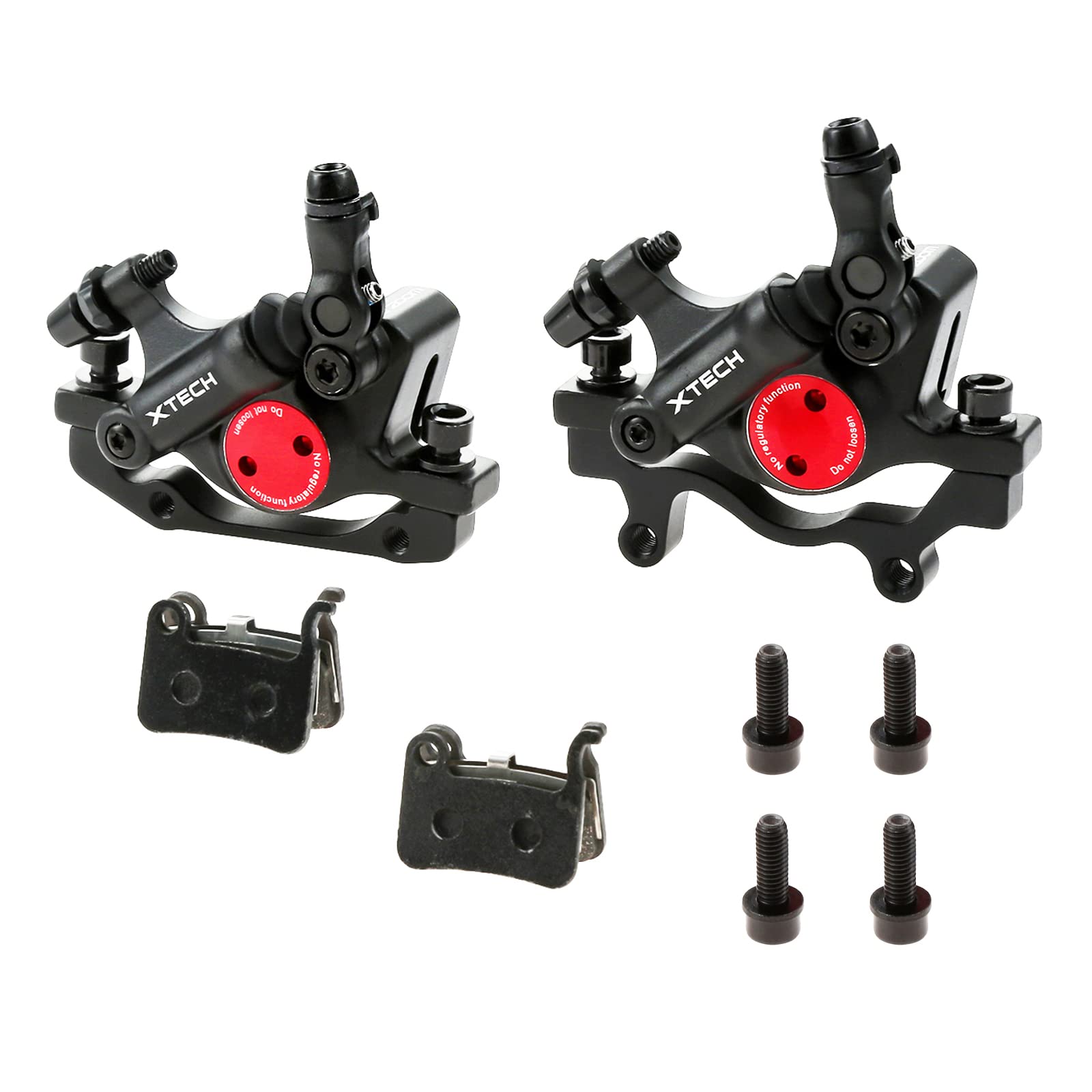 PETCHOR HB-100 Hydraulic Disc Brake Calipers - High Performance MTB, Mountain Bike, E-Bike & Electric Bike Brake System (2PCS Front/Rear, Black) - Perfect for Trail Riding, Commuting & Downhill Cycling