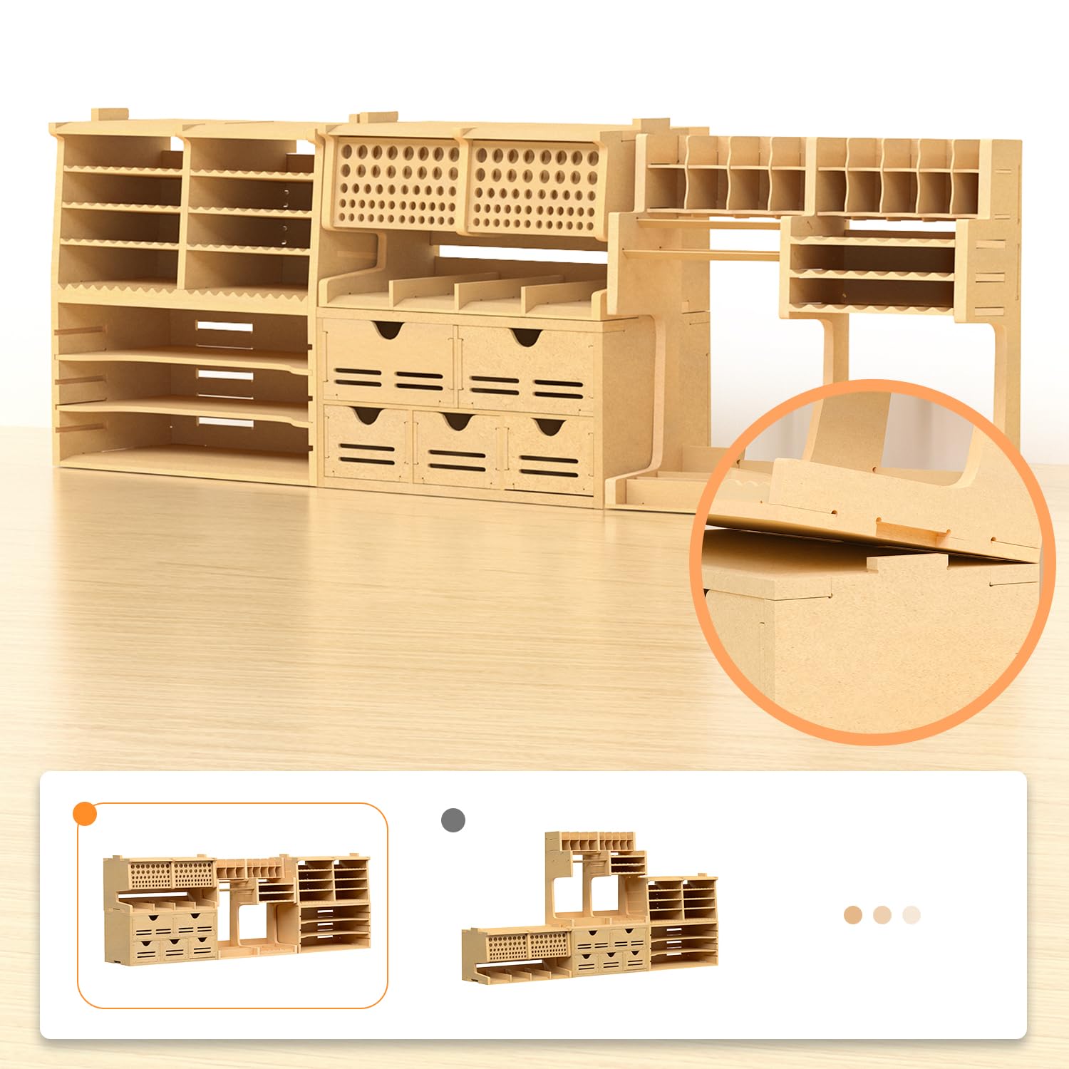 Plastic Model Tool Organizer - MDF Workbench for Tamiya & Gundam Tools | Holds Pliers, Tweezers, Brushes & Screwdrivers | Perfect for Model Building, DIY Crafts & Hobby Workspaces