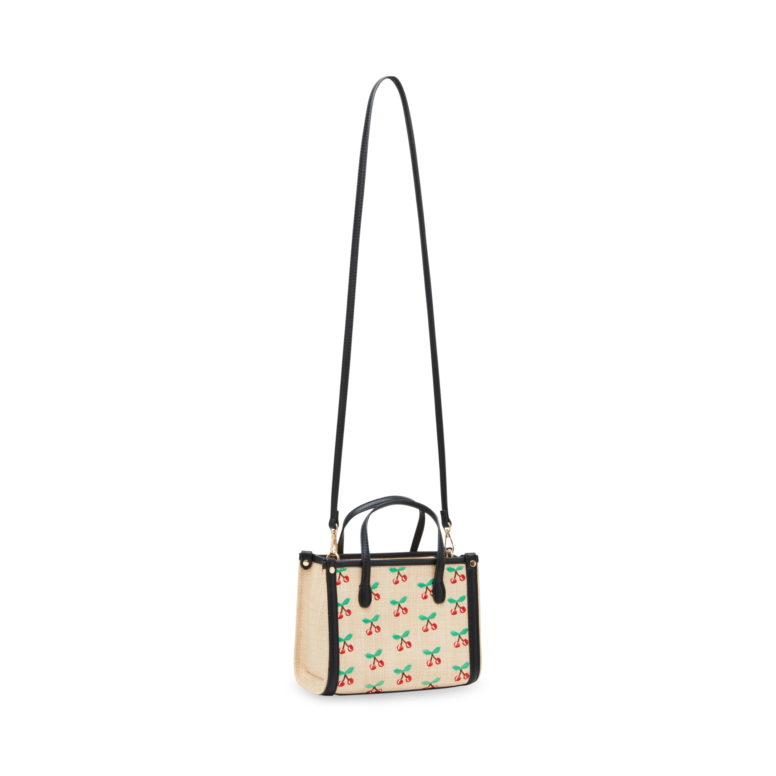 Betsey Johnson Cherry On Top Mini Tote Bag in Beige - Stylish Crossbody Purse for Women, Perfect for Work, Travel & Everyday Use