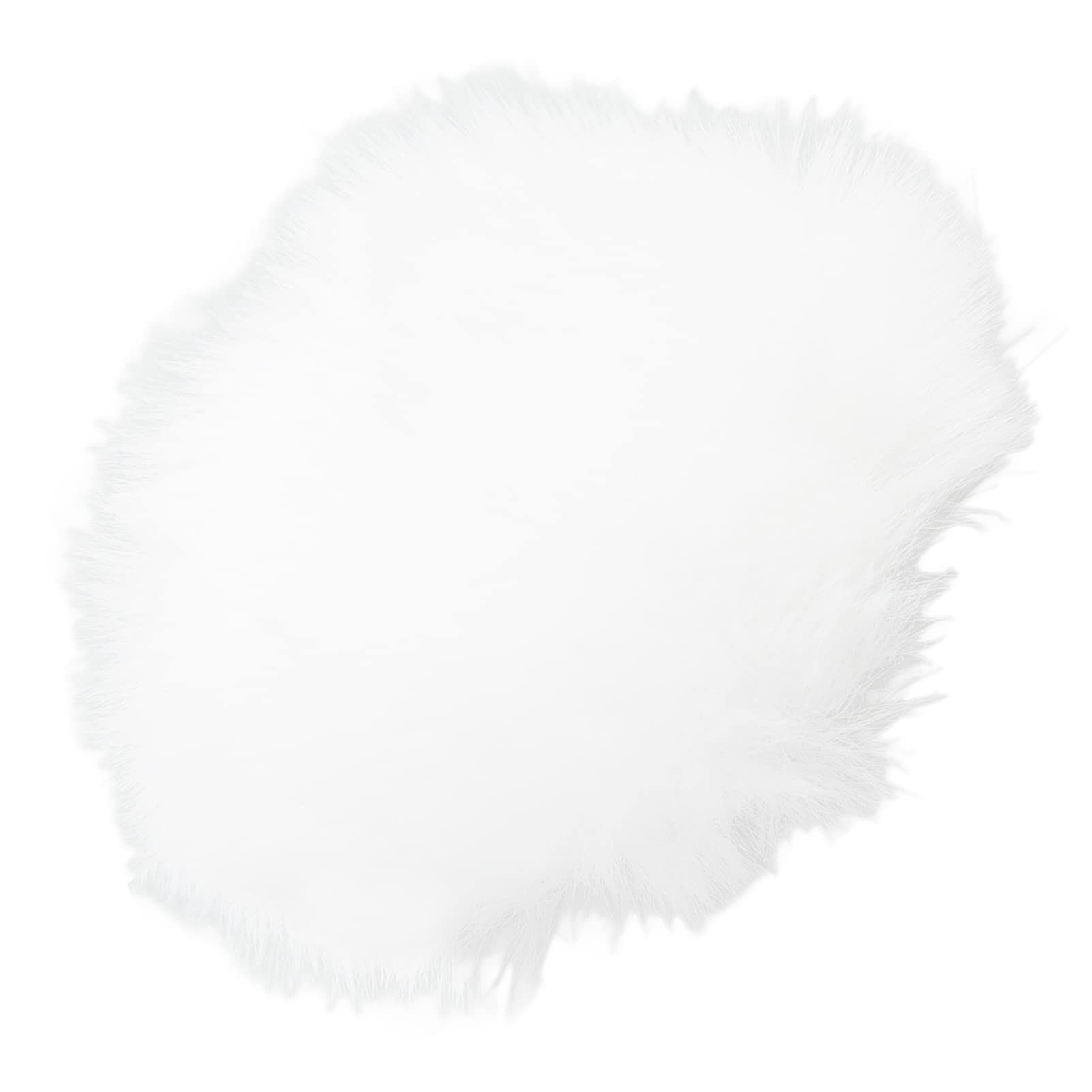Premium Artificial Fur Lapel Mic Windscreen - Noise Reduction Lavalier Microphone Cover for Clear Sound, Comfortable & Durable - Ideal for Outdoor Interviews, Podcasting, YouTube Videos (White)