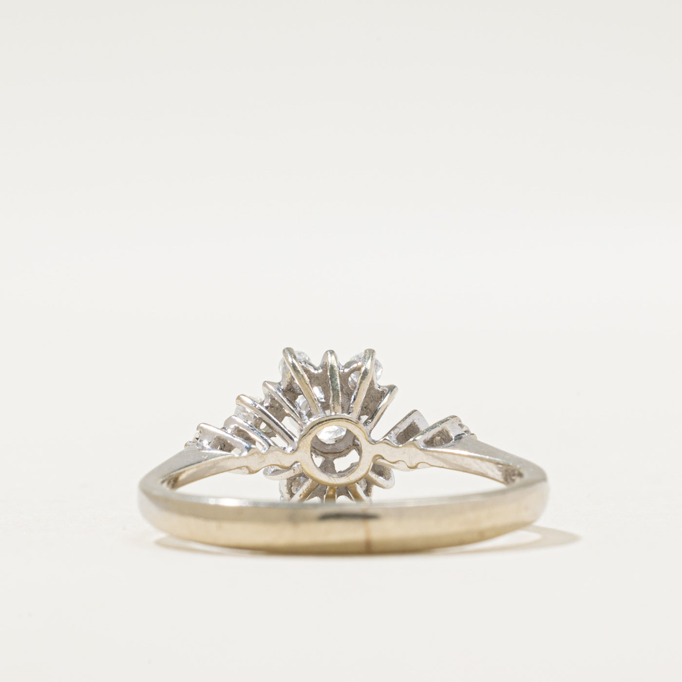 0.28ctw Diamond Floral Cluster Ring - Size 6.5 - Elegant Wedding Band, Anniversary Gift & Everyday Jewelry for Women