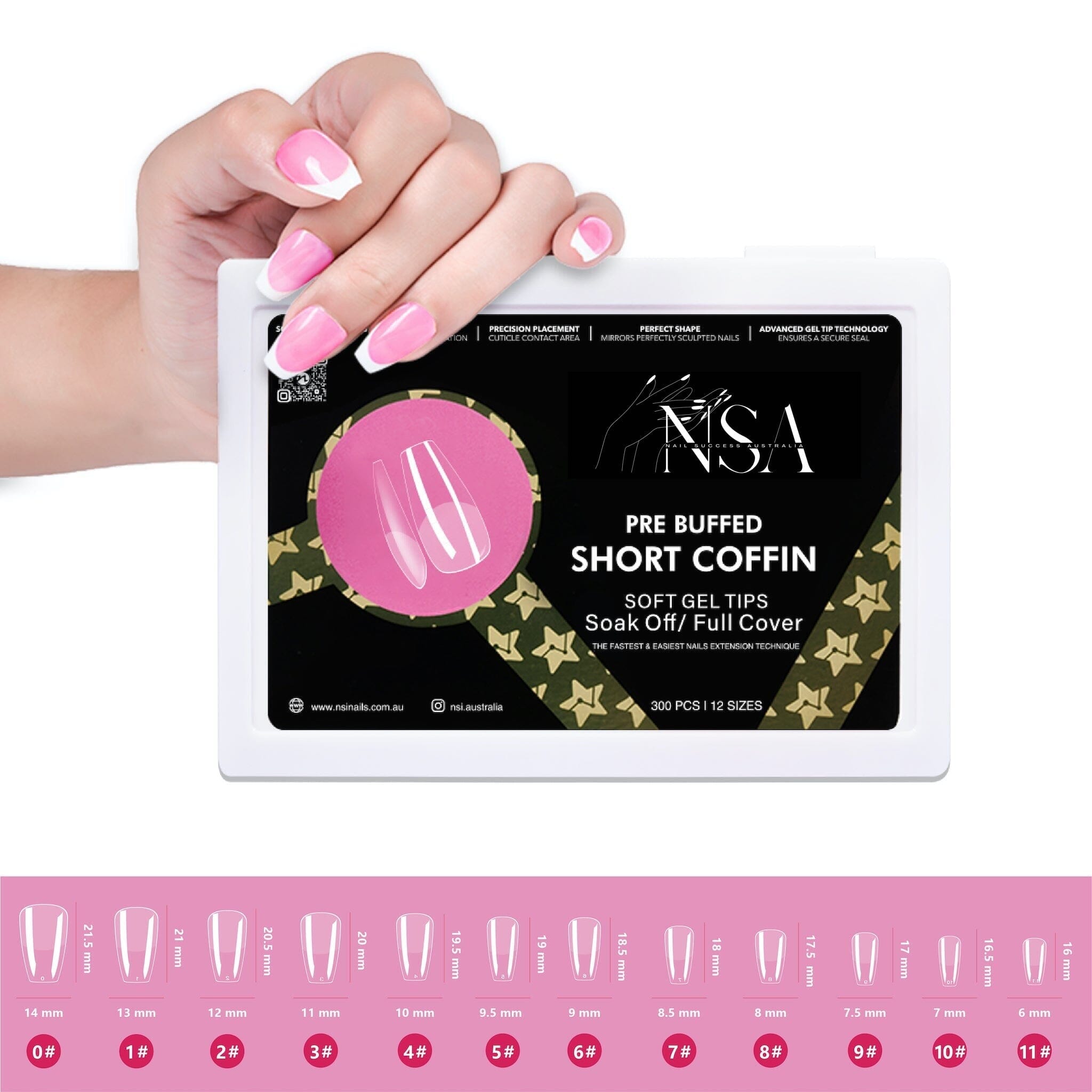 Gel Nail Extensions Kit - Pre Buffed Tips for Strong & Natural-Looking Nails | Perfect for DIY Manicures, Salon Professionals & Special Occasions