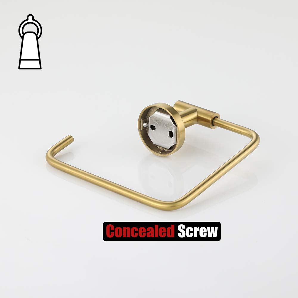 Brushed Gold Towel Ring Holder - 6