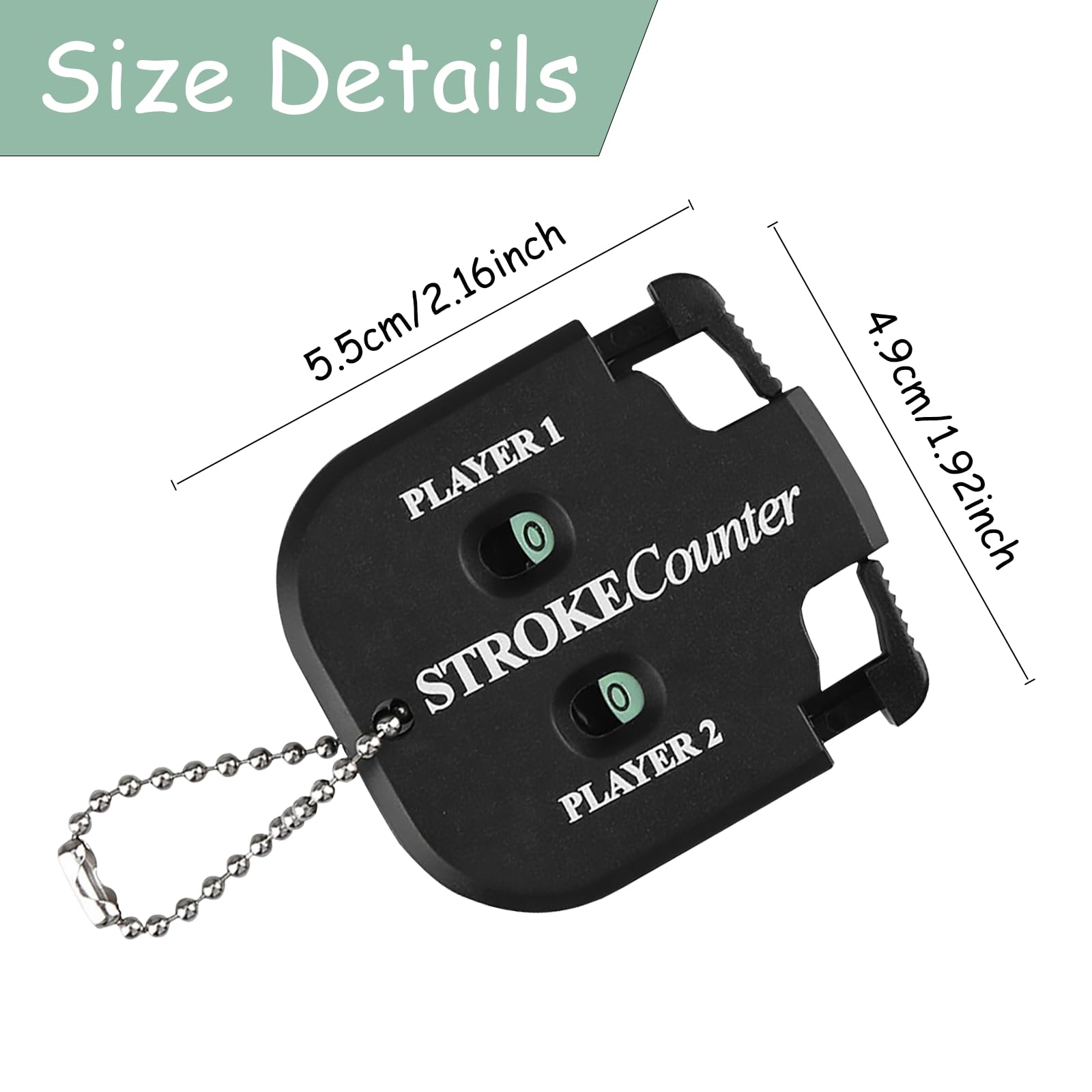 JOLINTAL Golf Stroke Counter & Score Keeper - Portable Mini Golf Clicker with Keychain - Golf Accessories for Men & Women - Perfect for Tracking Shots on the Course or Driving Range