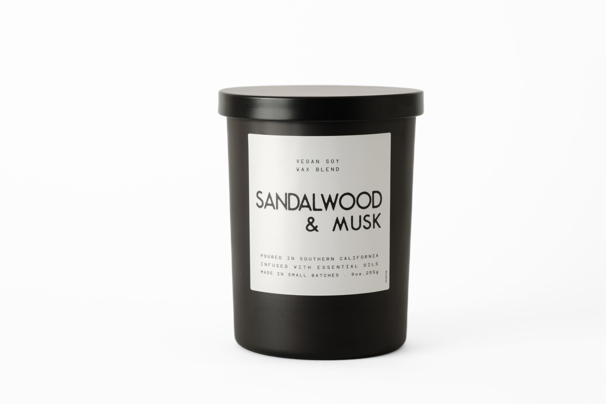 Leoben Co | Masculine Scented Candles for Men | Small Batch Soy Wax with Natural Essential Oils | 40-Hour Burn Time | Vegan Sandalwood & Musk Fragrance | Perfect for Home Office, Meditation & Romantic Ambiance
