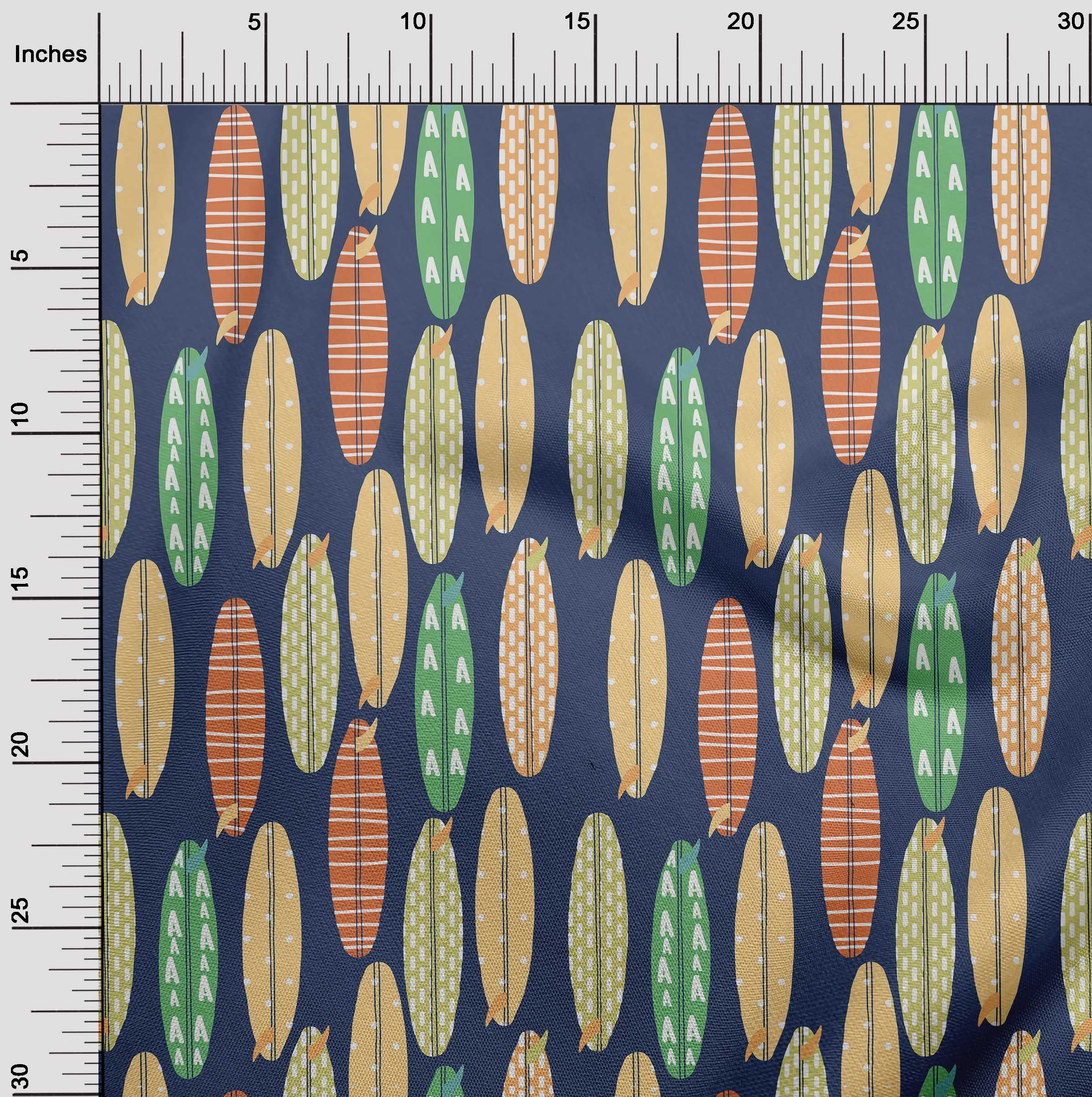 oneOone Cotton Cambric Blue Floral Print Fabric - 56 Inch Wide Premium Sewing Material for Kids Clothing & DIY Crafts | Perfect for Dresses, Quilting, and Home Decor Projects