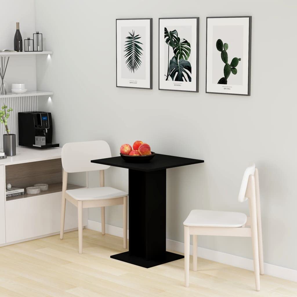 23.6x23.6x29.5 Inch Black Bistro Table - Bar Height Kitchen & Dining Table for Home, Cafe, Restaurant - Perfect for Breakfast Nook, Patio & Small Space Dining
