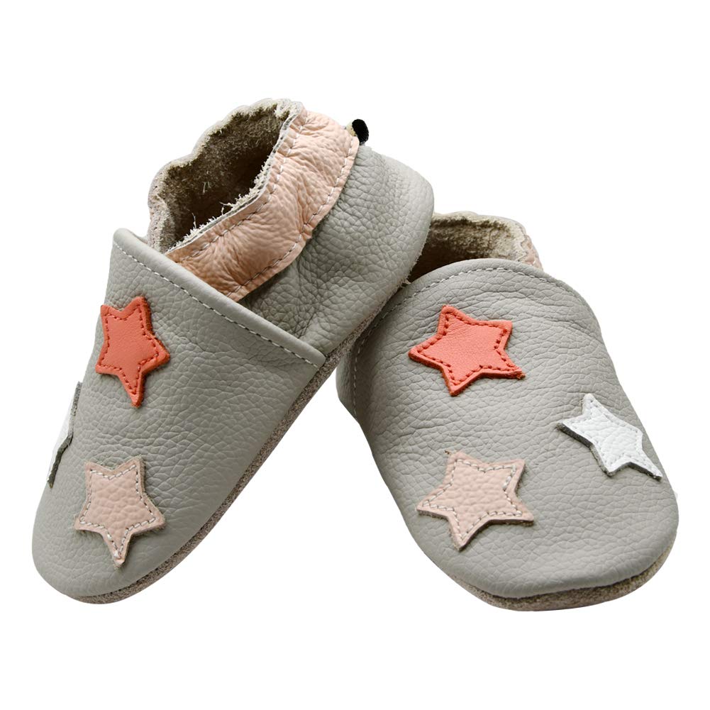 iEvolve Baby Soft Sole First Walker Shoes for Girls & Boys - Non-Slip Toddler Moccasins for Indoor & Outdoor Play, Learning to Walk, and Special Occasions