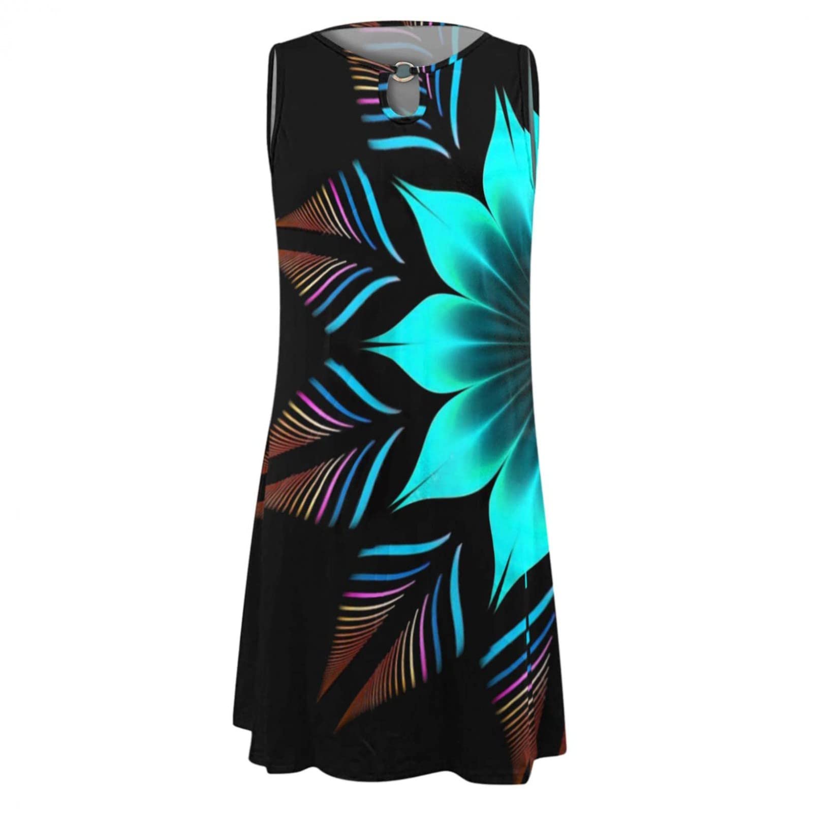 Trendy 2023 Floral Midi Dress for Women - Casual Summer Sundress, Cute Beach Vacation Outfit & Date Night Dress | Perfect for Outdoor Parties, Travel & Romantic Evenings