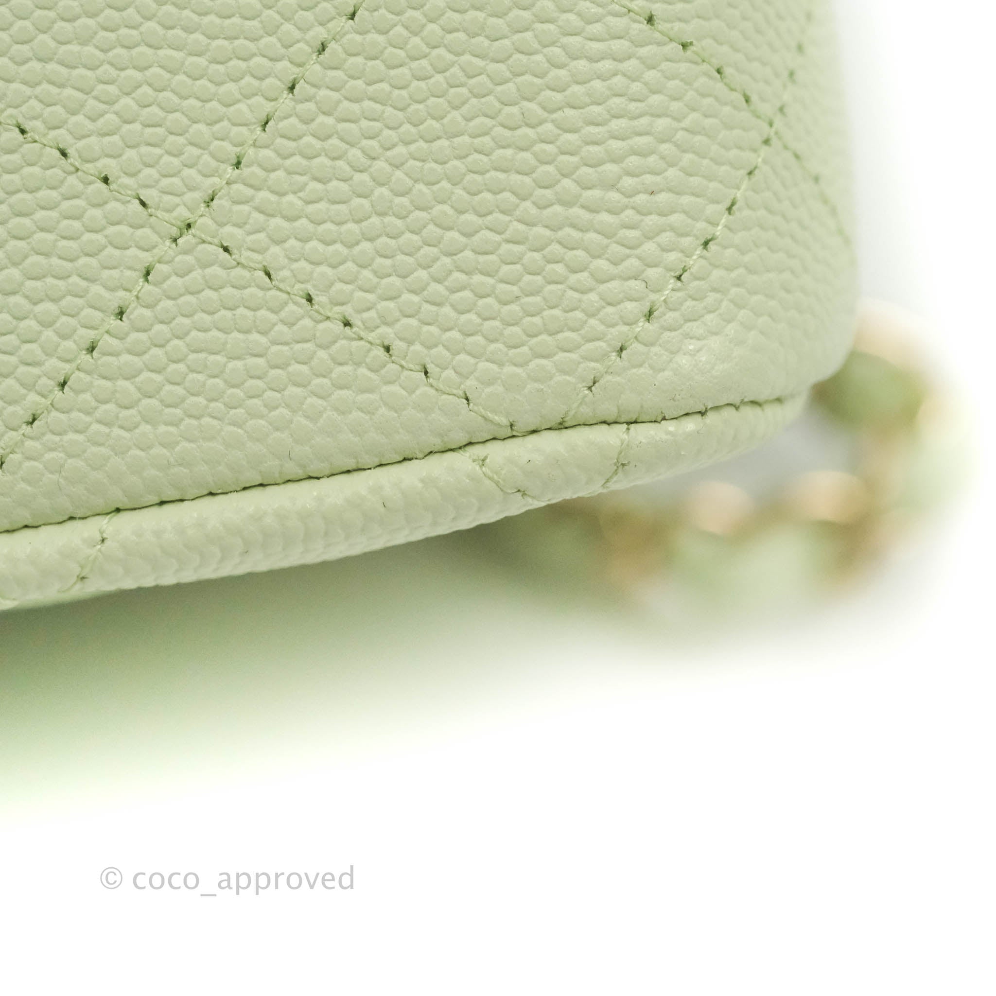 Chanel Classic M/L Medium Flap Bag in Quilted Avocado Green Caviar Leather with Gold Hardware - Luxury Handbag for Women, Perfect for Parties, Work & Everyday Use