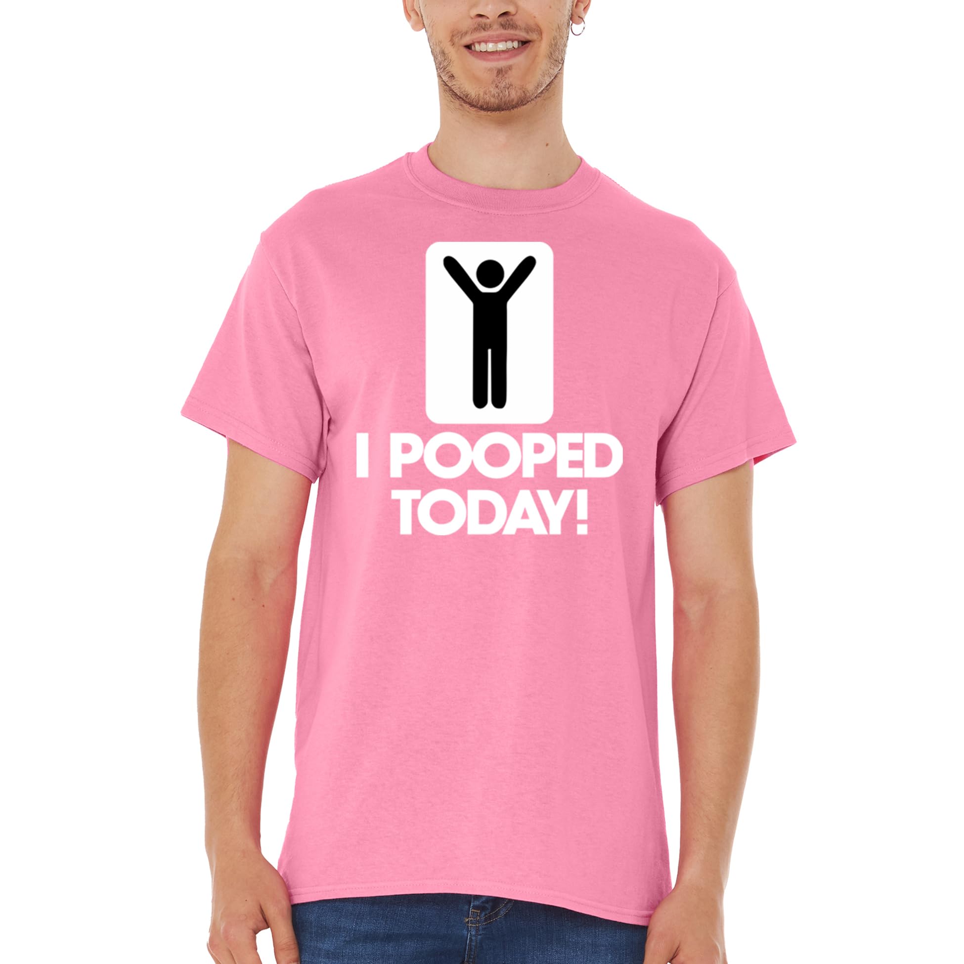 Funny 'I Pooped Today' Graphic T-Shirt for Men & Women - Comfortable Cotton Tee for Casual Wear, Gag Gift, or Humorous Outfit