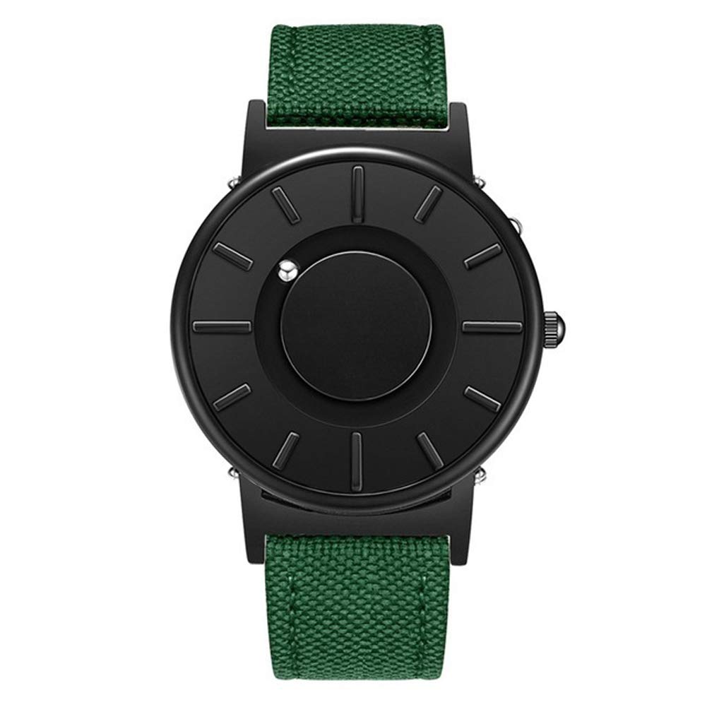 Digital Dial Men's Watch - Fashion Casual Quartz Watch with Canvas Leather Strap - Waterproof Sports Watch for Outdoor Activities & Daily Wear