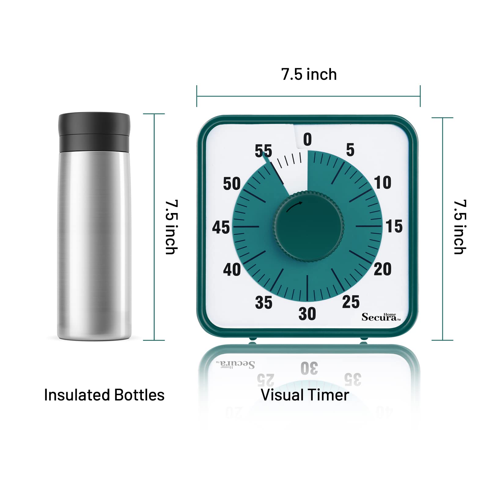 60-Minute Visual Timer for Kids & Adults - 7.5