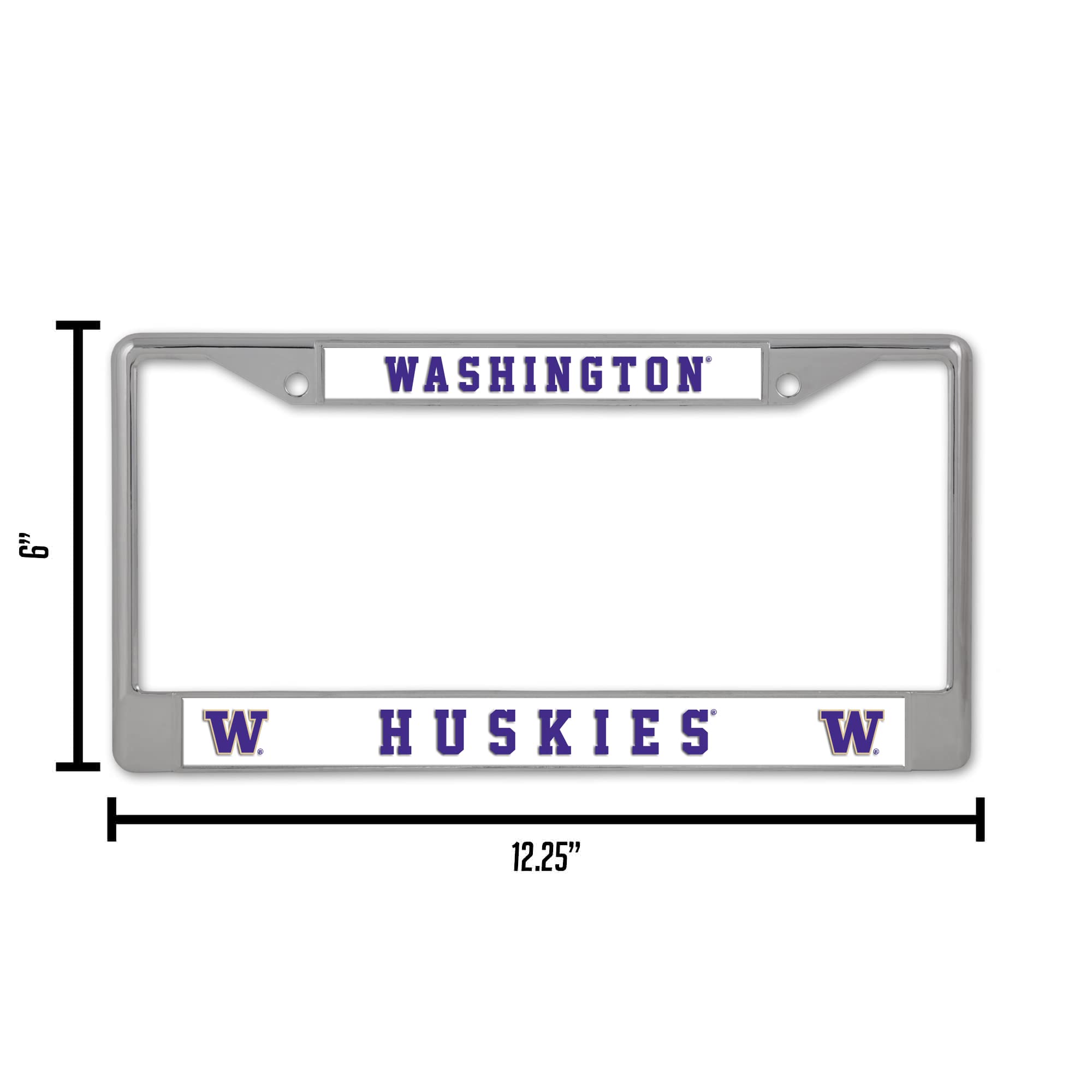 NCAA Unisex-Adult Chrome License Plate Frame - Durable Car Accessory for College Sports Fans & Alumni