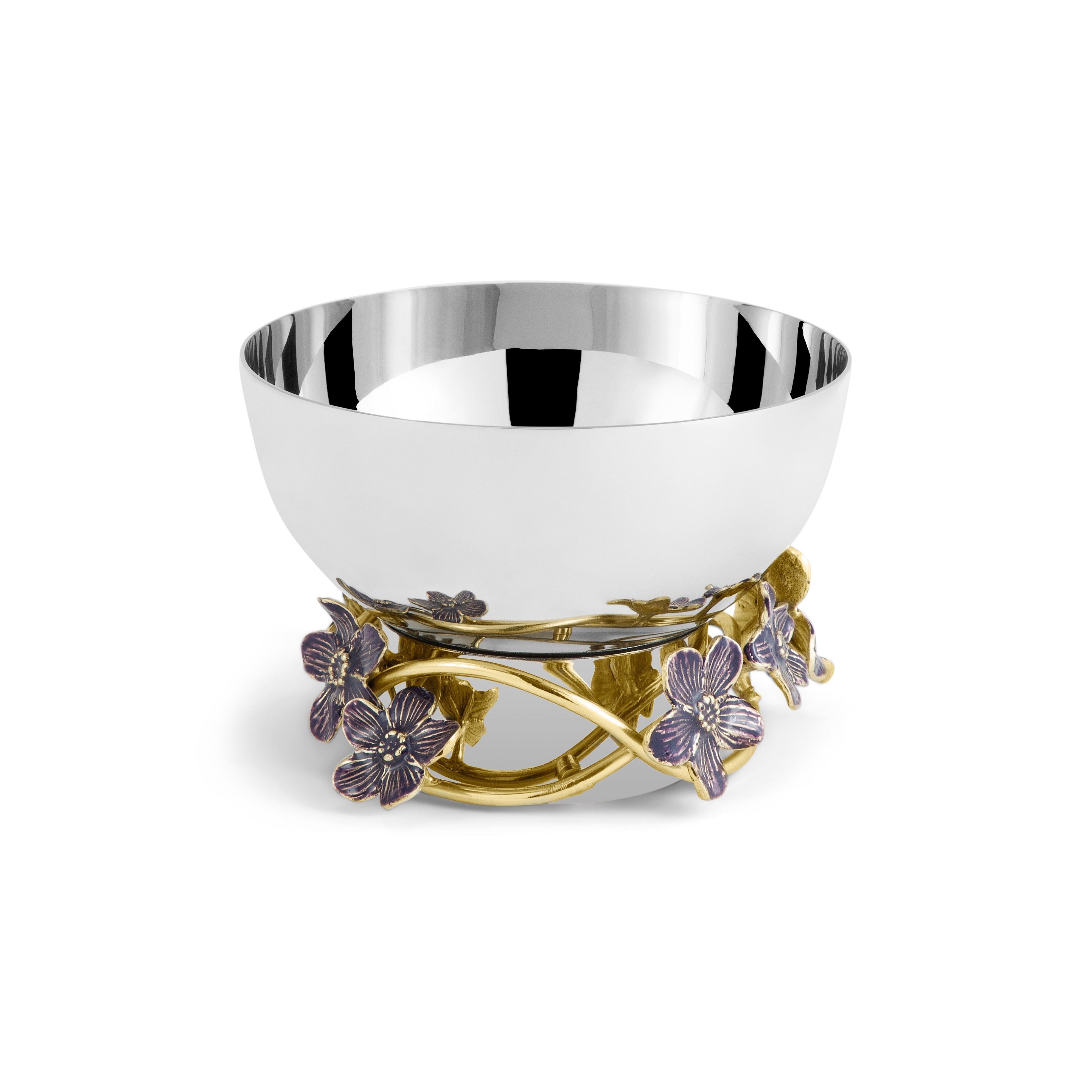 Forget Me Not Small Bowl - Elegant Ceramic Serving Bowl for Salads, Snacks, and Desserts - Perfect for Home Dining and Party Entertaining