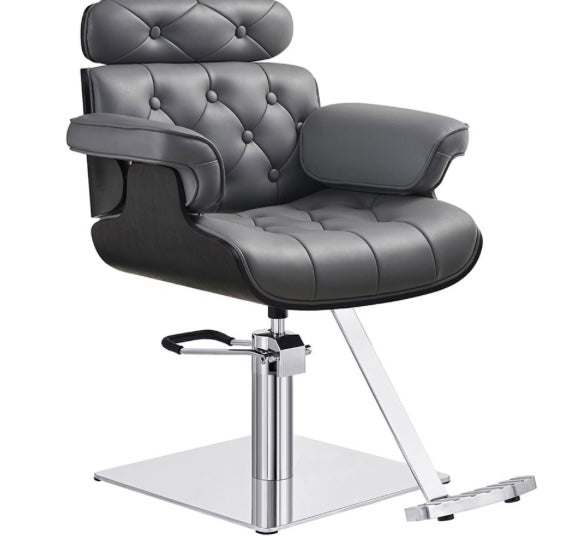 Professional Empress Styling Salon Chair for Hairdressers & Barbers - Hydraulic Adjustable Beauty Salon Furniture for Hair Cutting, Washing & Styling