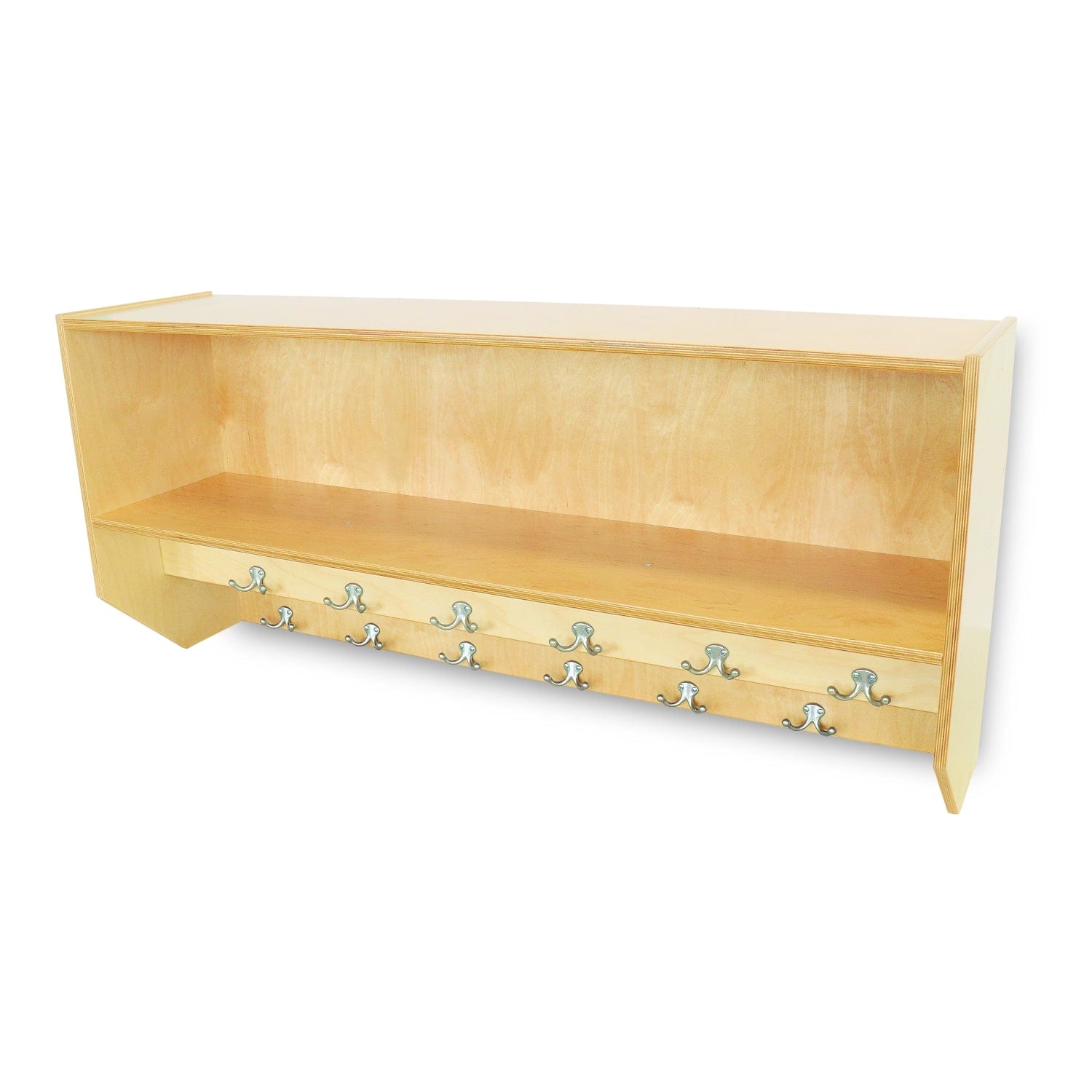 Double Row Wall Mounted Coat Rack - Heavy Duty Entryway Organizer with 10 Hooks for Jackets, Hats & Bags - Space Saving Hallway Storage Solution for Home, Office & Mudroom