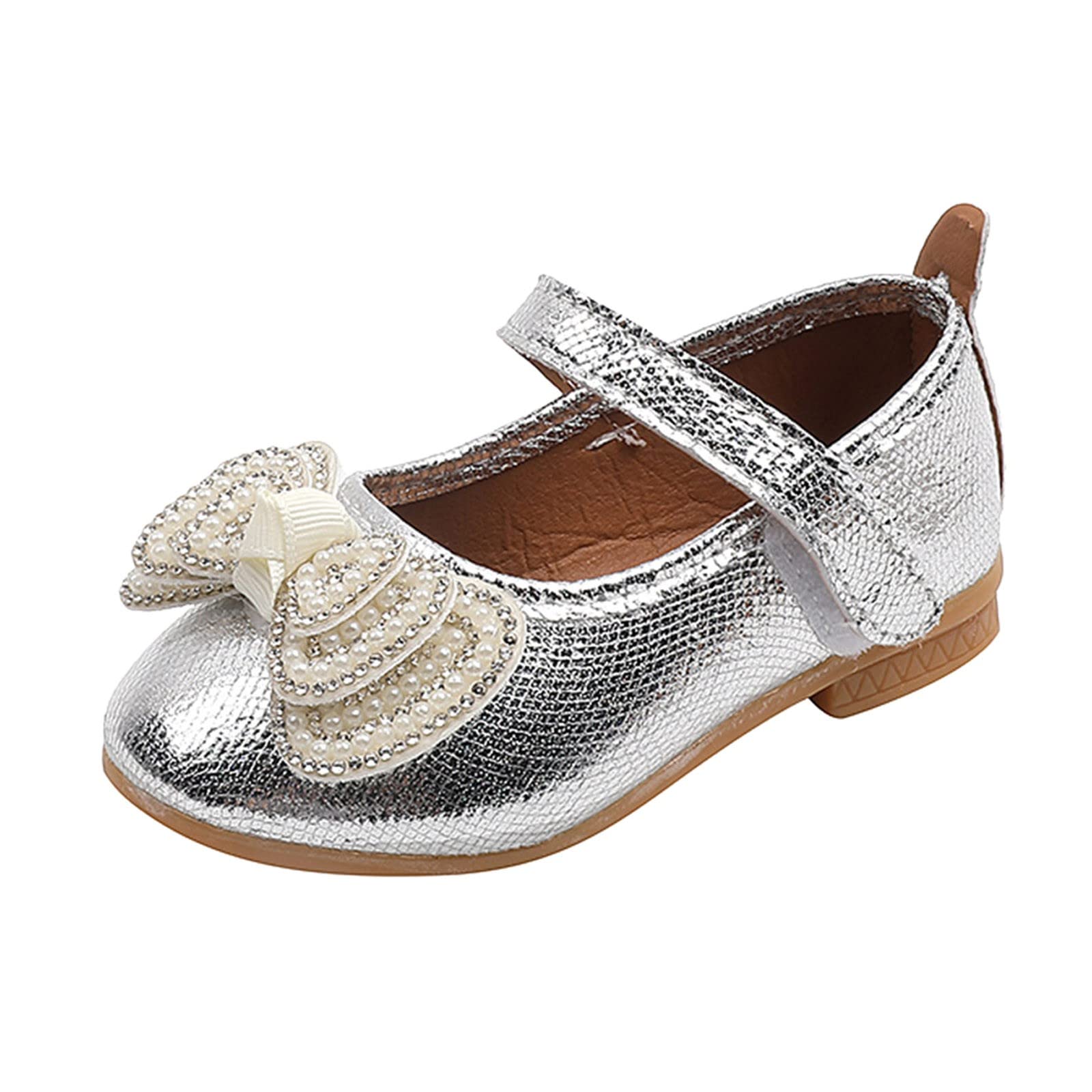 Girls Casual Bow Flat Shoes - Pearl Hook Loop for Toddlers | Summer & Autumn Wear