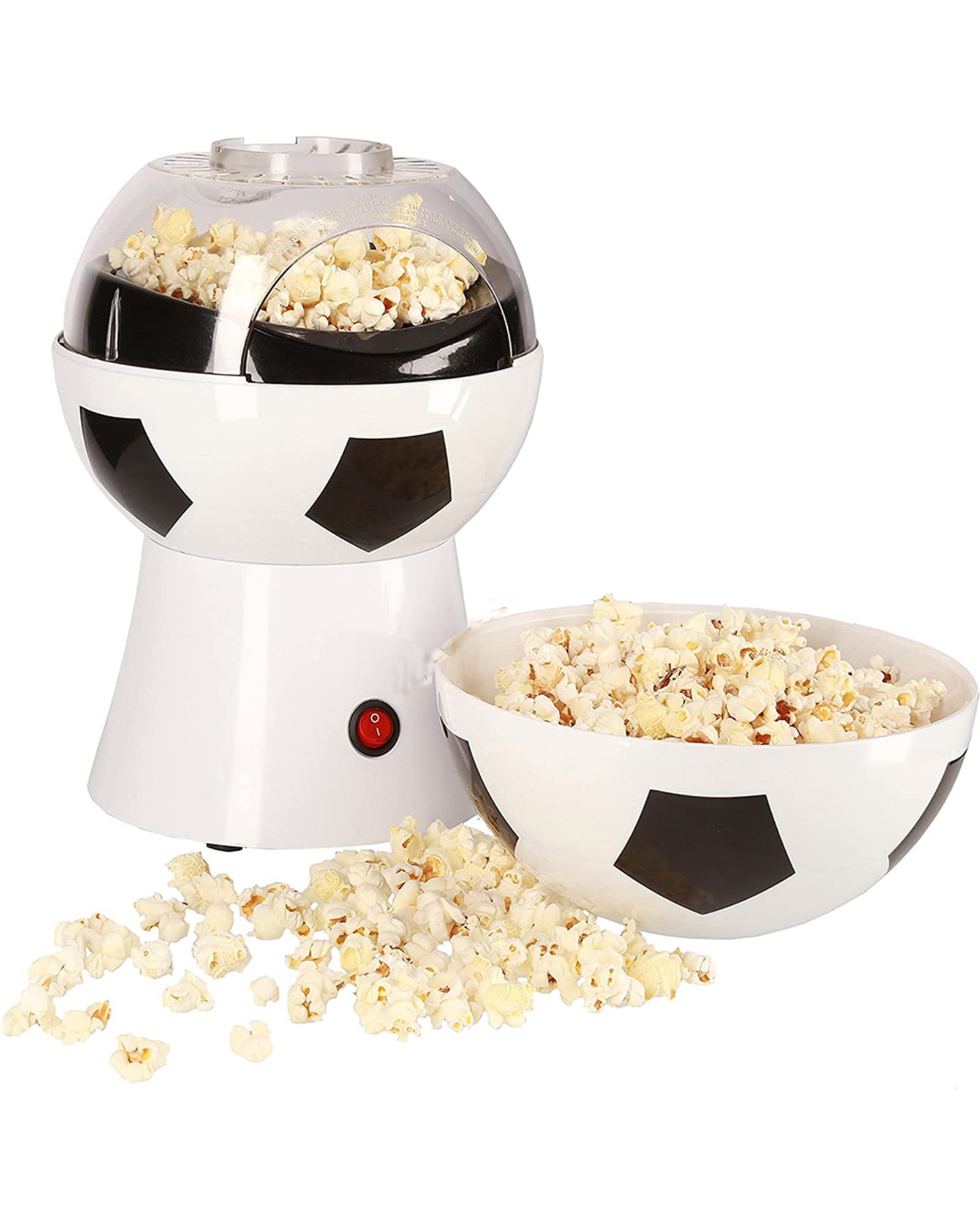 Electric Hot Air Popcorn Popper Maker - Trophy Style Popcorn Machine for Healthy Snacking - Perfect for Movie Nights, Parties & Family Fun (Black)