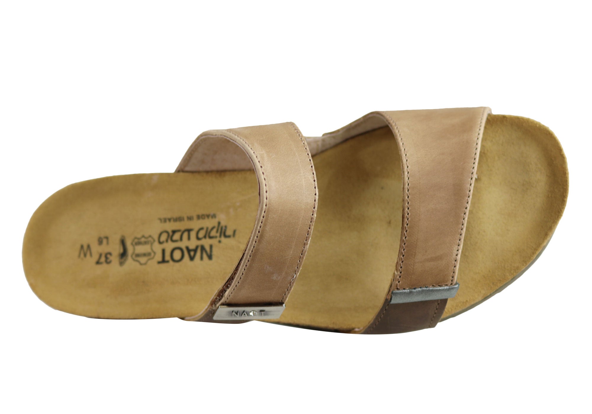 Naot Jacey Wide Women's Leather Comfortable Cushioned Sandals Slides - Perfect for Walking, Travel & Summer Outfits