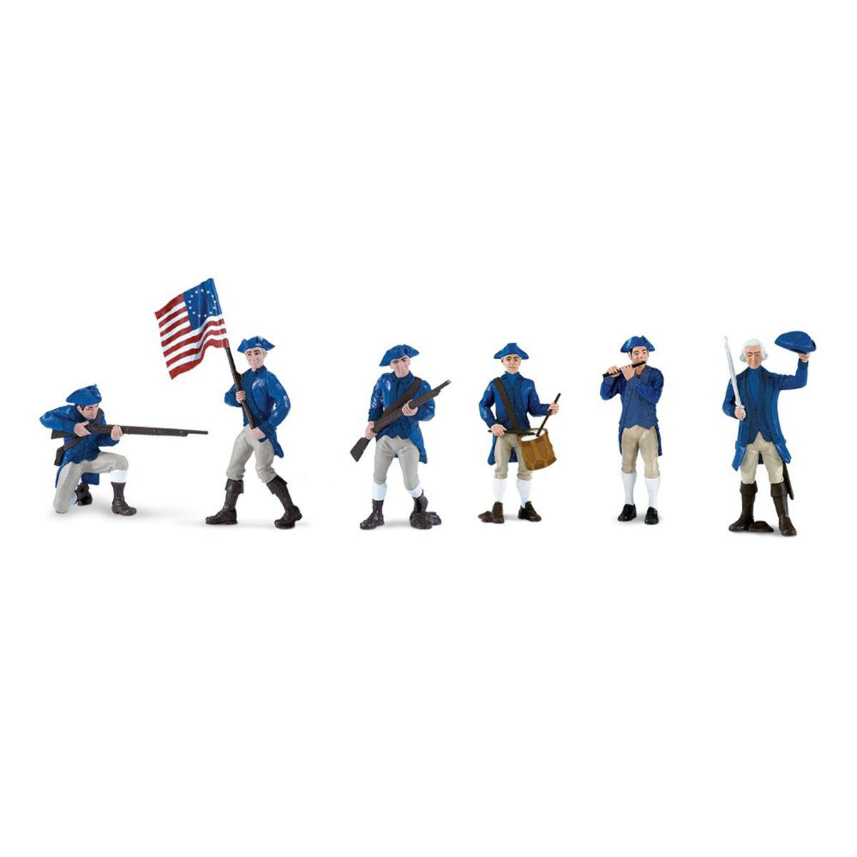 Authentic Continental Army Mini Figures Set - Revolutionary War Toy Soldiers by Safari Ltd | Perfect for History Lessons, Dioramas & Collectors