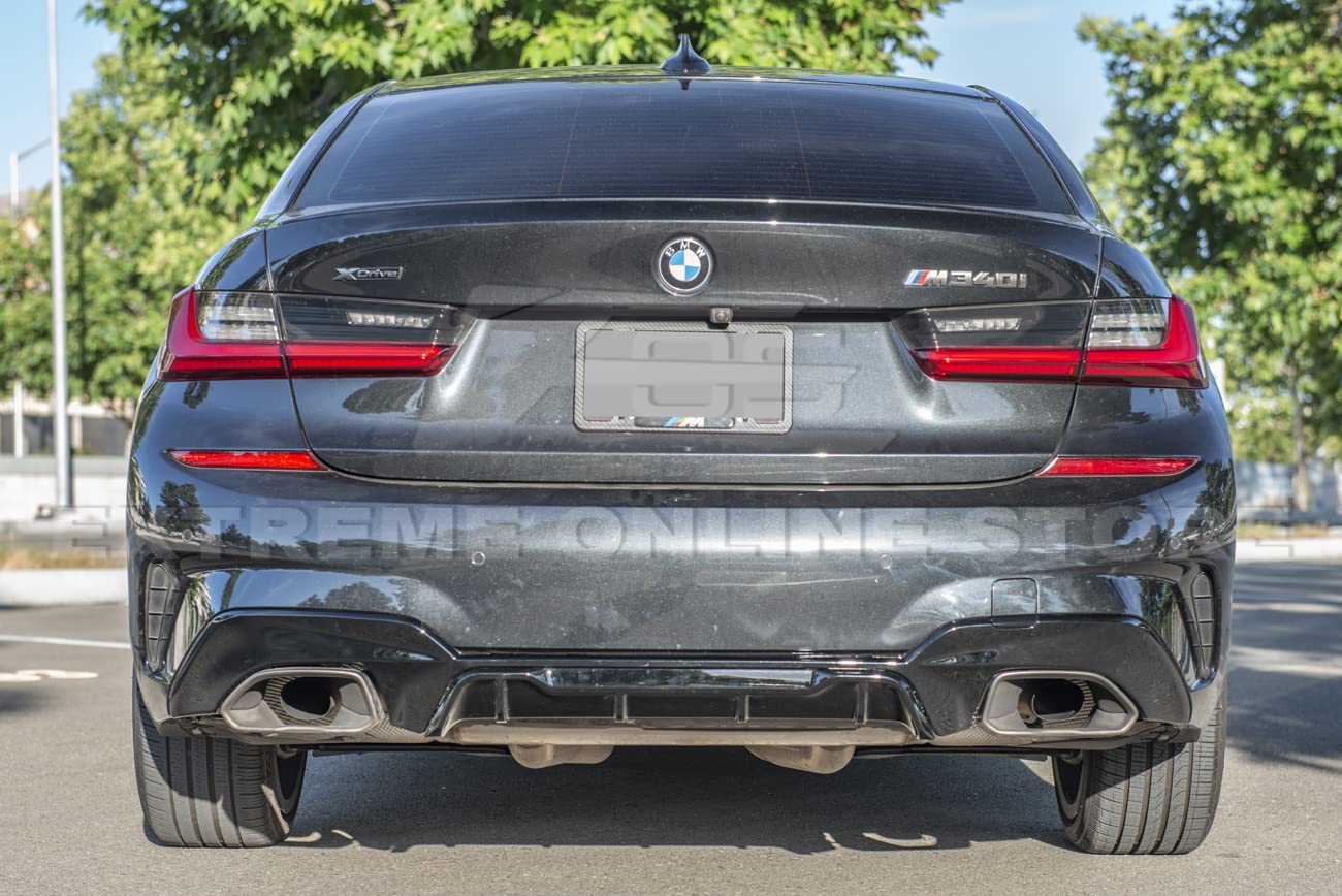 BMW G20 M340i M-Performance Style Rear Bumper Diffuser (2019-2023) - Gloss Black ABS Plastic Replacement Part | Perfect Upgrade for Sporty Look & Enhanced Aerodynamics