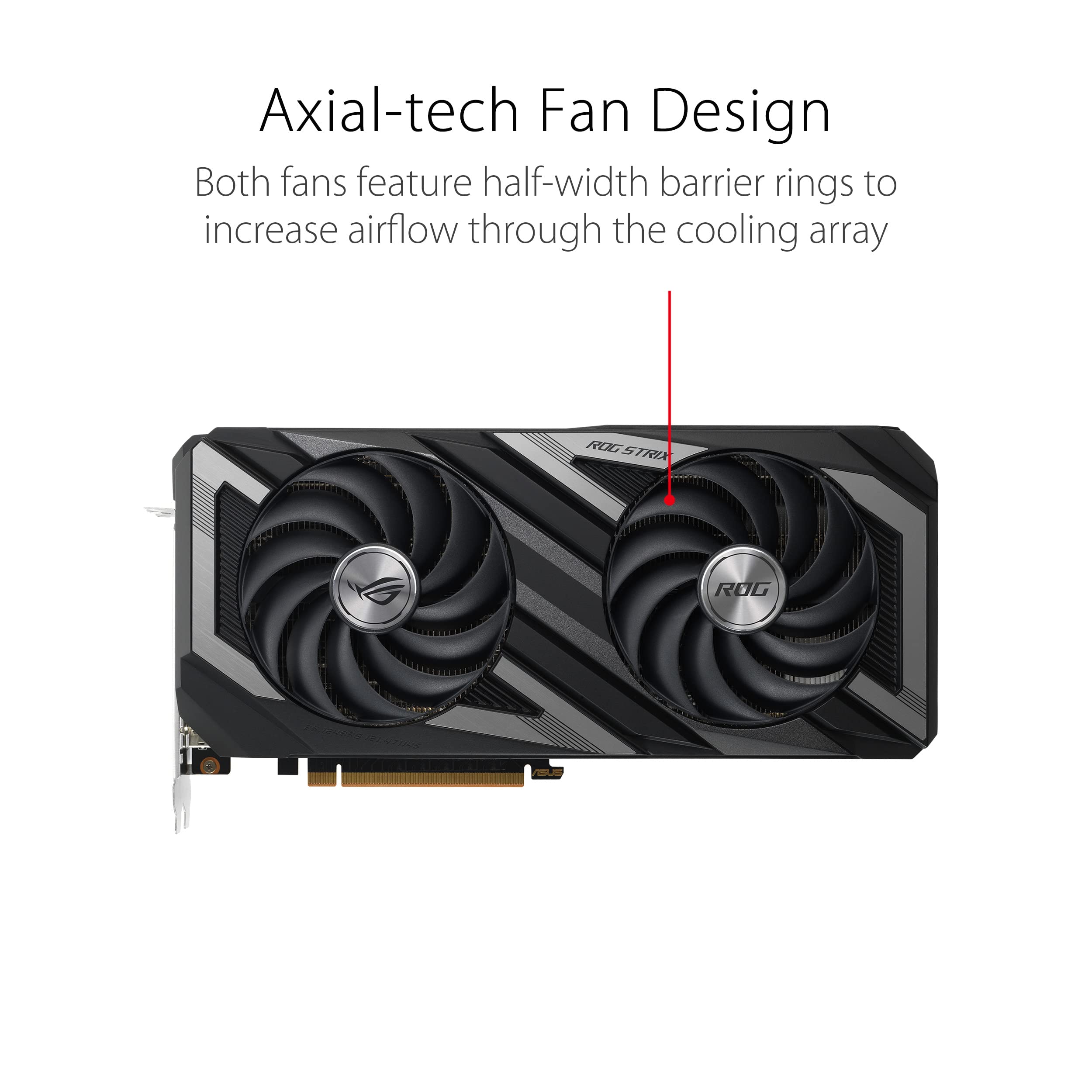 ASUS ROG Strix AMD Radeon RX 6650 XT OC Edition 8GB GDDR6 Gaming Graphics Card - PCIe 4.0, HDMI 2.1, DisplayPort 1.4a - Axial-Tech Cooling & Super Alloy Power II - Perfect for 1440p Gaming, VR & Content Creation