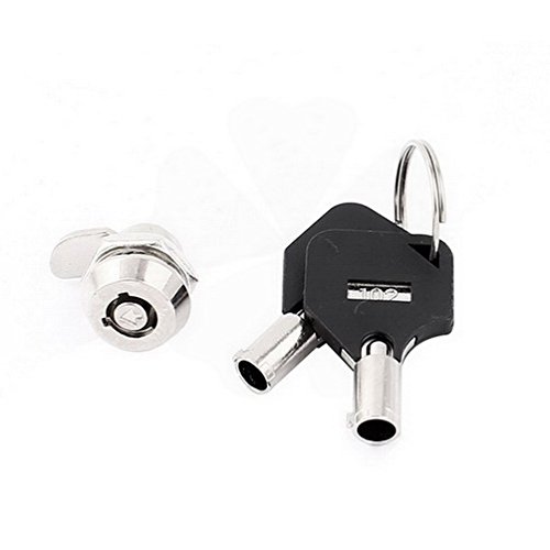 11.5mm Quarter Turn Cam Lock with Keys - Secure Latches for Cabinet, Cupboard, Drawer & Mailbox - Ideal for Home, Office & Storage Organization