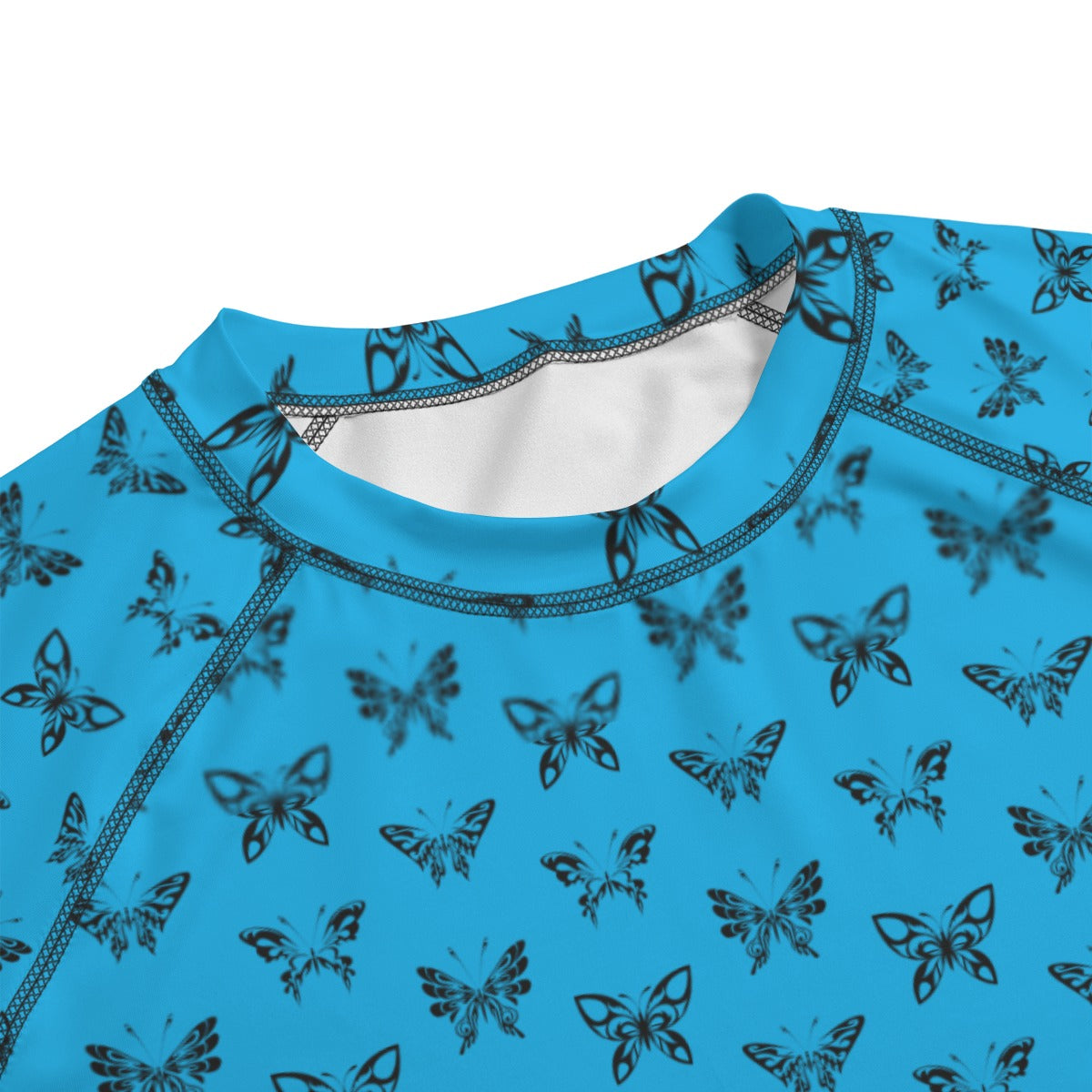 Ink Butterflies Yoga Long Sleeve Shirt - Women's Floral Print Workout Top for Yoga, Pilates & Gym - Breathable Stretchy Activewear for Fitness & Lounge