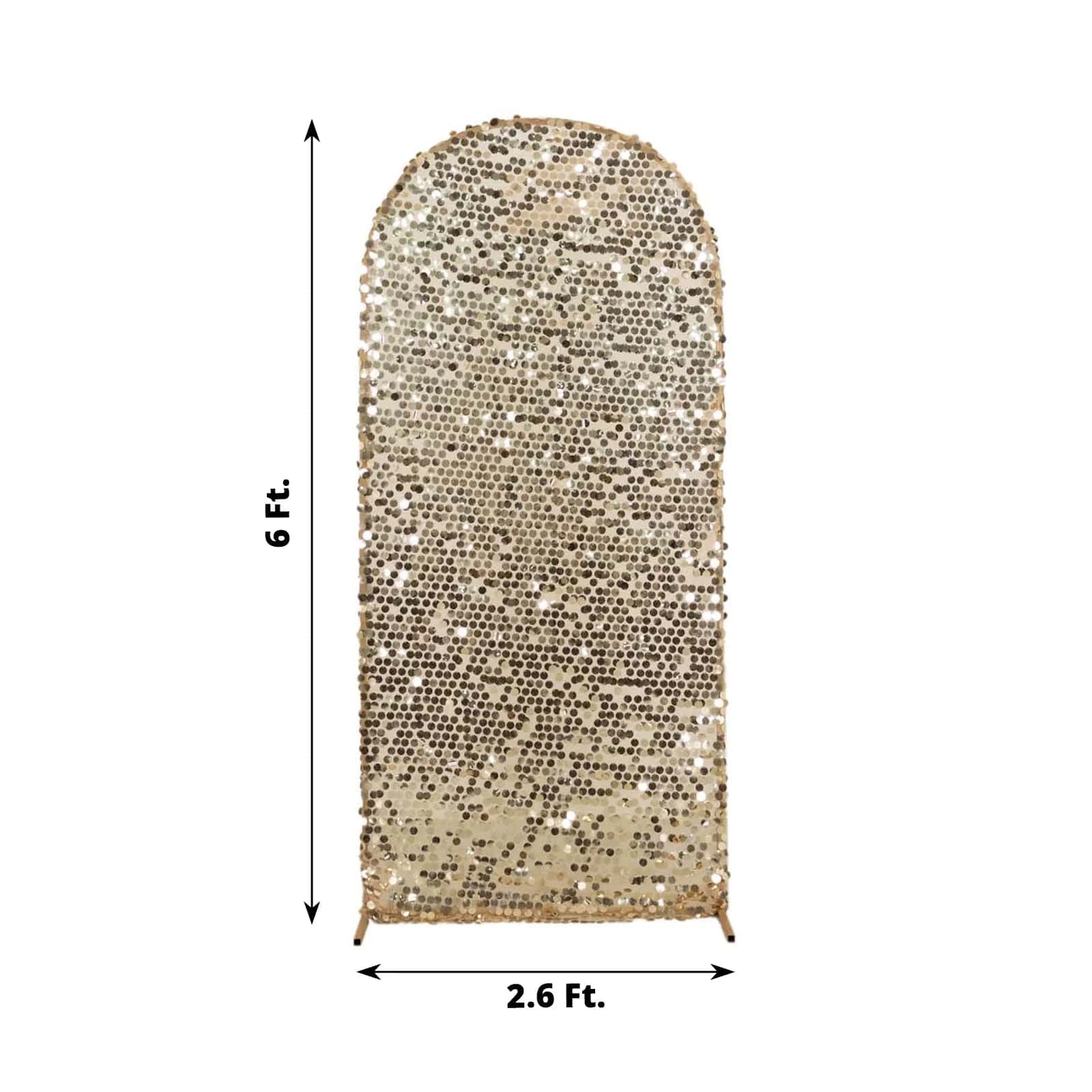 Sparkly Big Payette Sequin Fitted Chiara Backdrop Stand Cover - Elegant Party Decor for Weddings, Events & Photo Booths